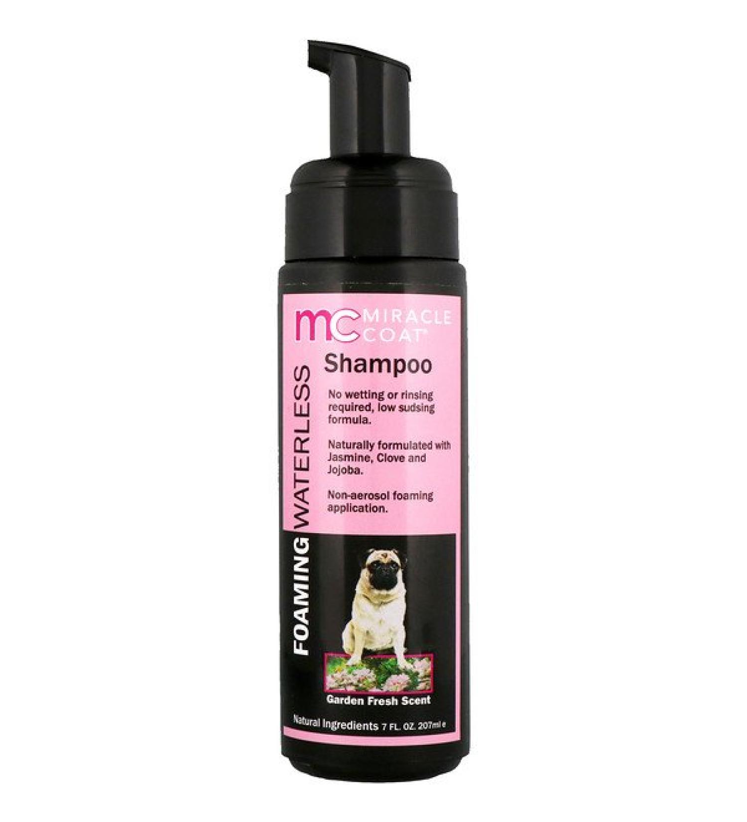 Miracle Care Miracle Coat Foaming Waterless Shampoo For Dogs Garden Fresh Scent 7 fl oz (207 ml)