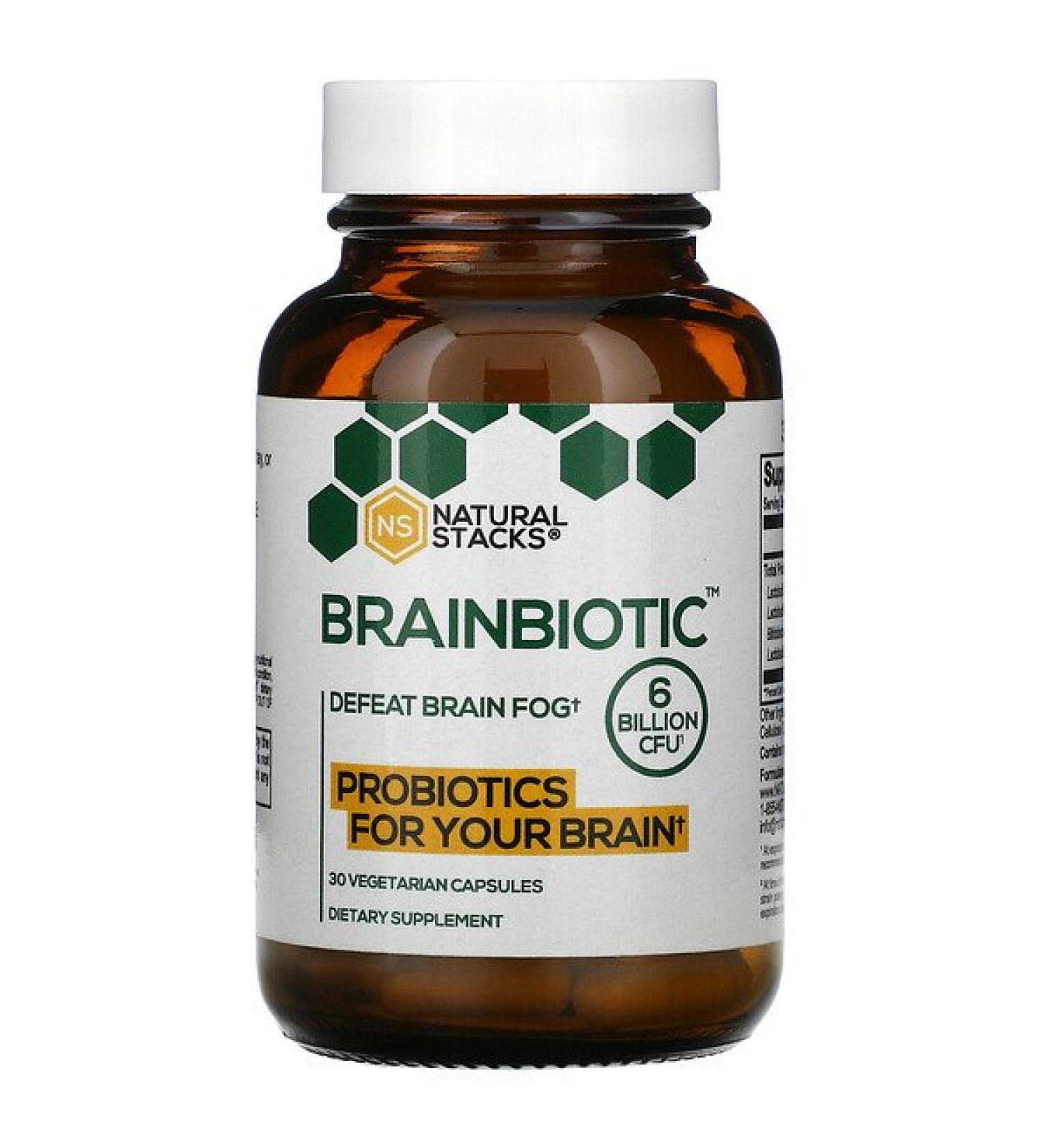 Natural Stacks Brainbiotic 6 Billion CFU 30 Vegetarian Capsules