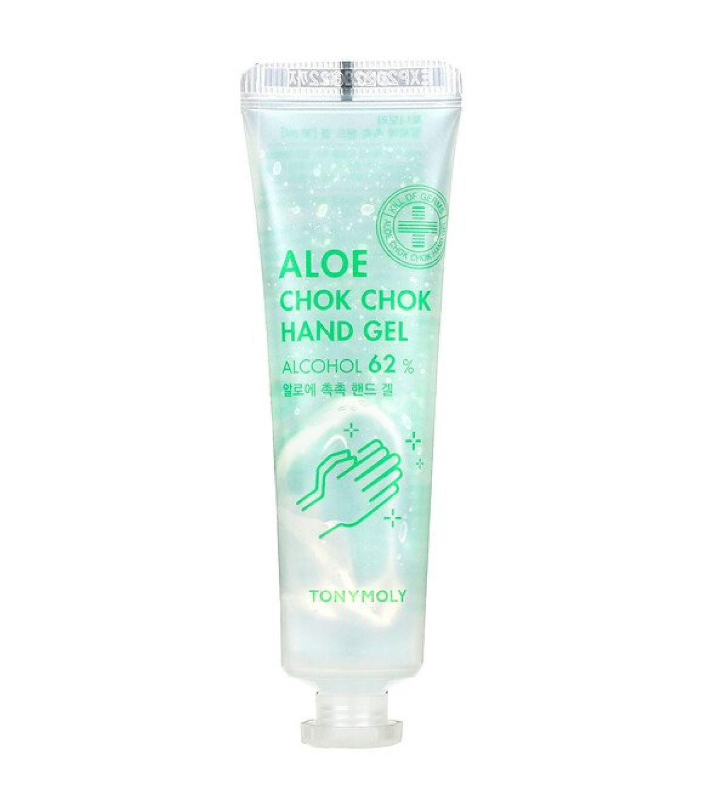 Tony Moly Chok Chok Aloe Hand Sanitizer 62% Alcohol 1 fl oz (30 ml)