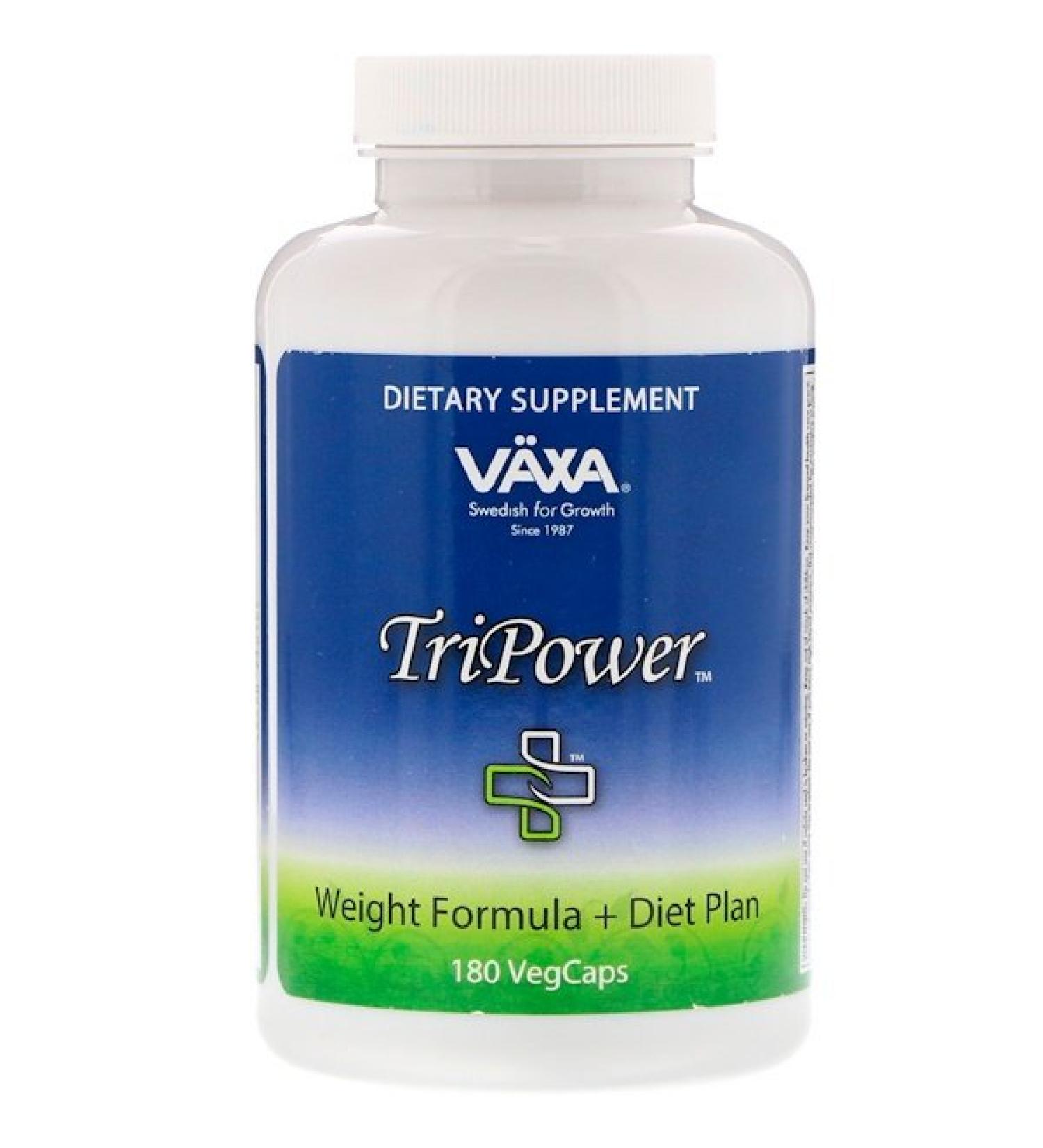 Vaxa International TriPower Weight Formula + Diet Plan 180 VegCaps