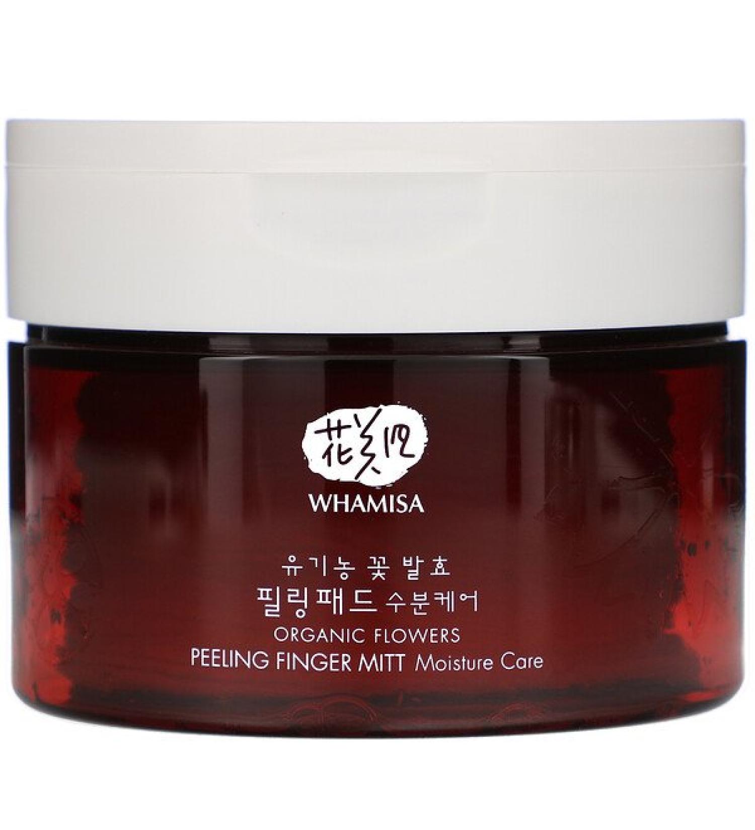 Whamisa Organic Flowers Moisture Care Peeling Finger Mitt 30 Mitts 6.3 oz (180 g)