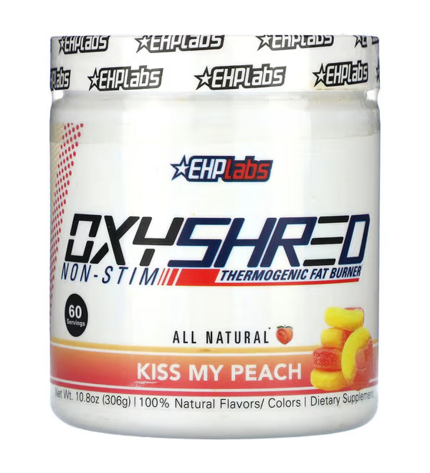 EHPlabs OxyShred Non-Stim Kiss My Peach 10.8 oz (306 g) - Thermogenic Fat Burner - Buy Online on GoSupps.com