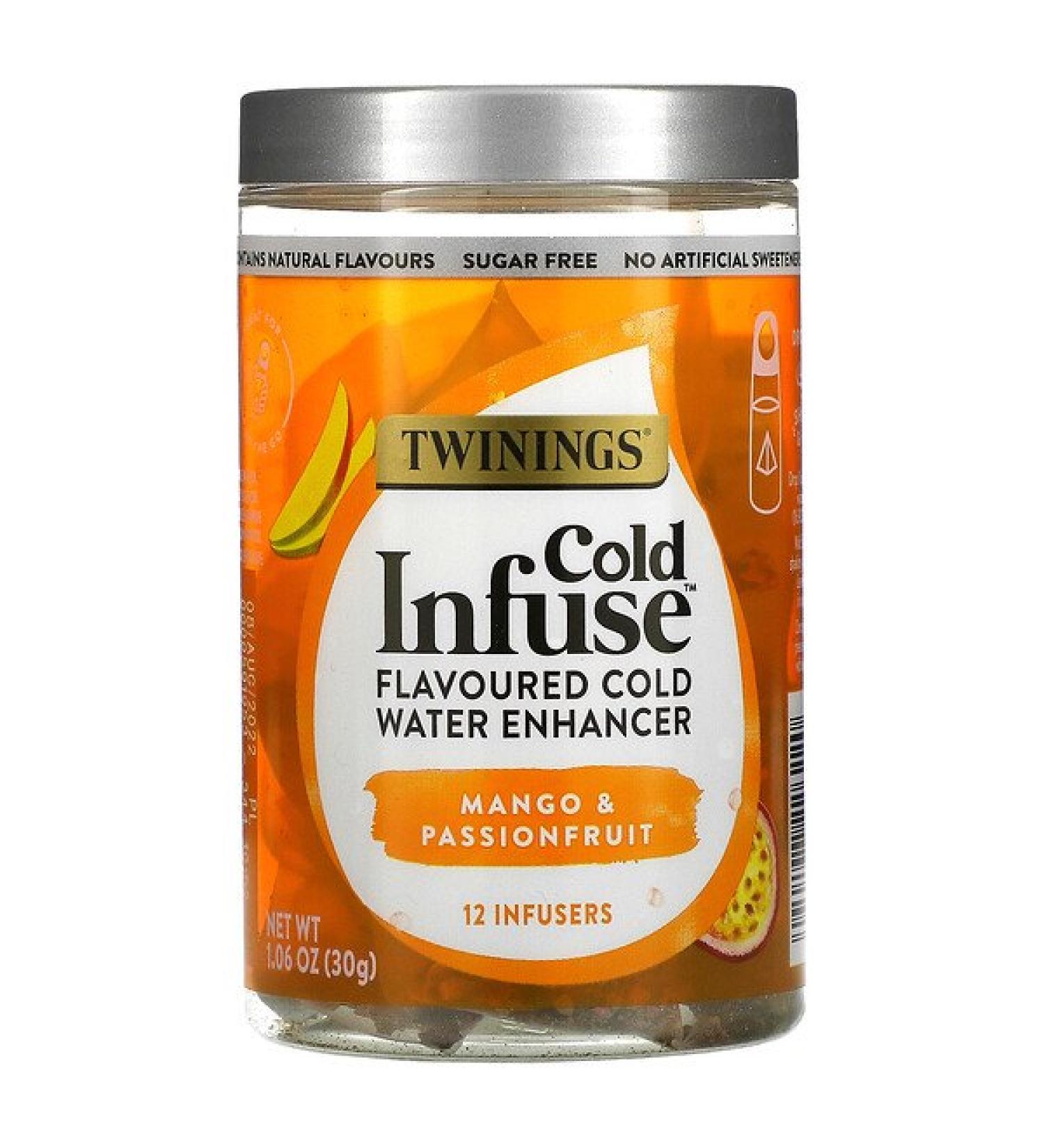 Twinings Cold Infuse Flavoured Cold Water Enhancer Mango & Passionfruit 12 Infusers 1.06 oz (30 g)