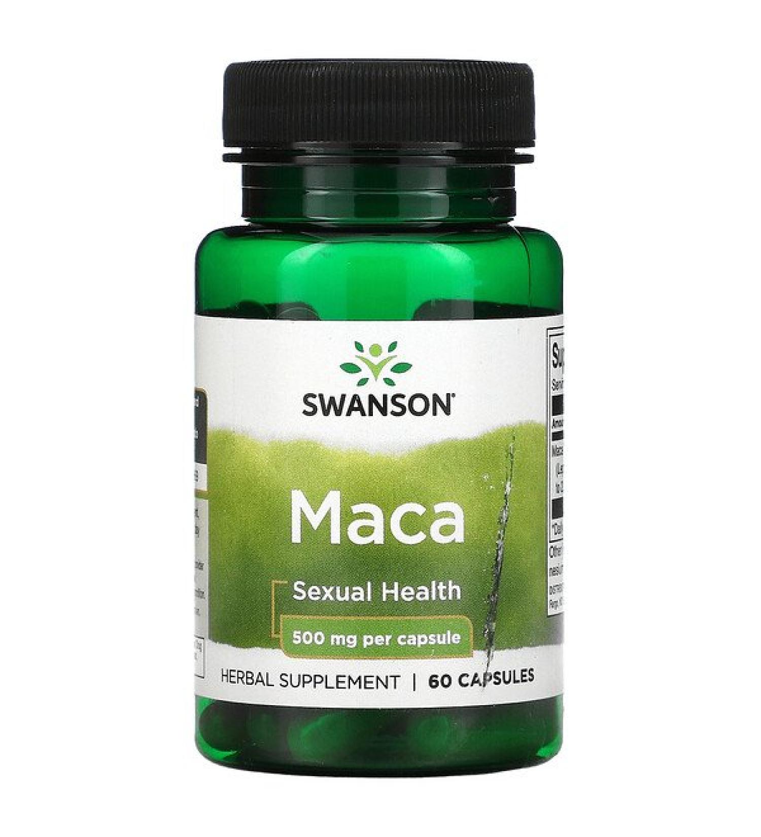 Swanson Maca 500 mg 60 Capsules