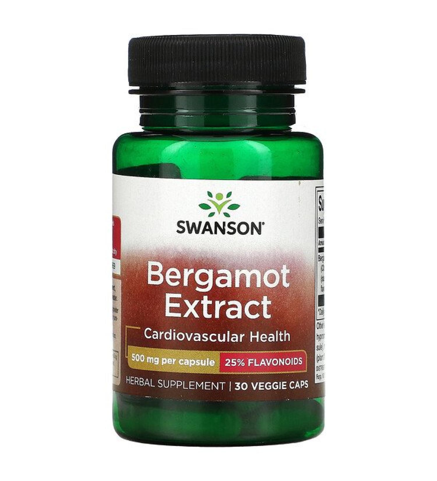 Swanson Bergamot Extract 500 mg 30 Veggie Caps