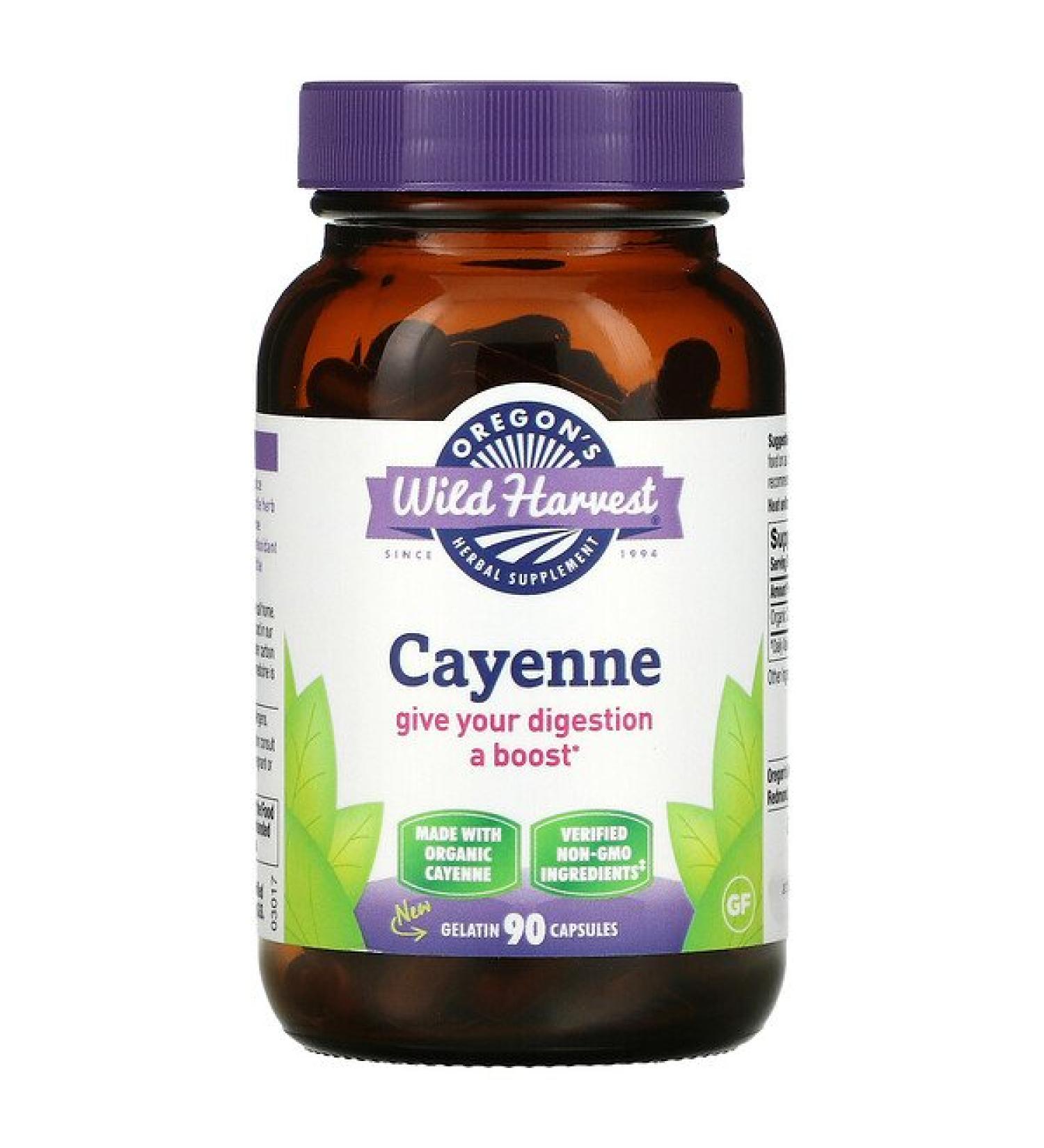 Oregon's Wild Harvest Cayenne 90 Gelatin Capsules