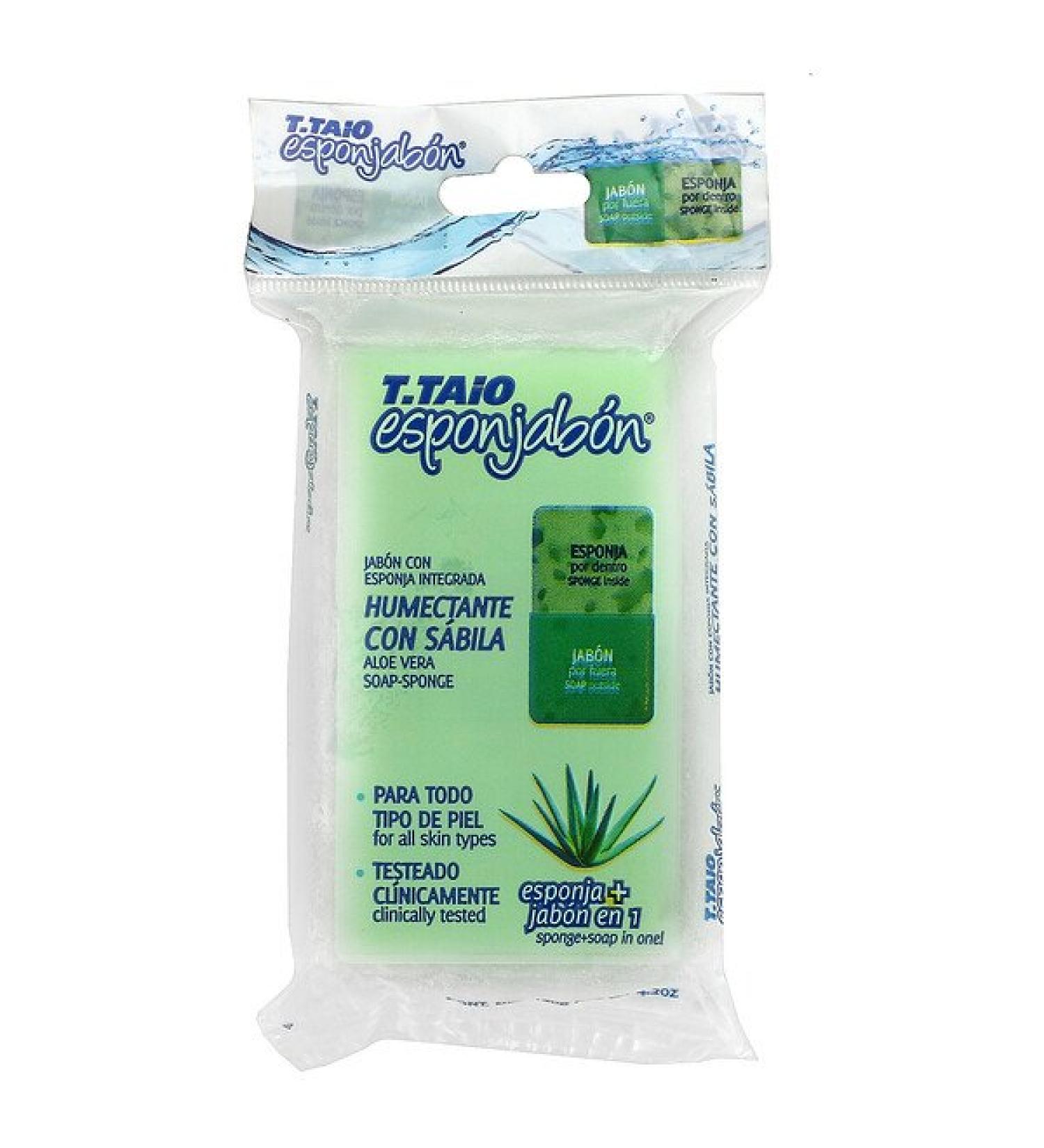 T. Taio Aloe Vera Soap-Sponge 4.2 oz - Moisturizing Skin Care & Natural Cleanser - Buy Online on GoSupps.com