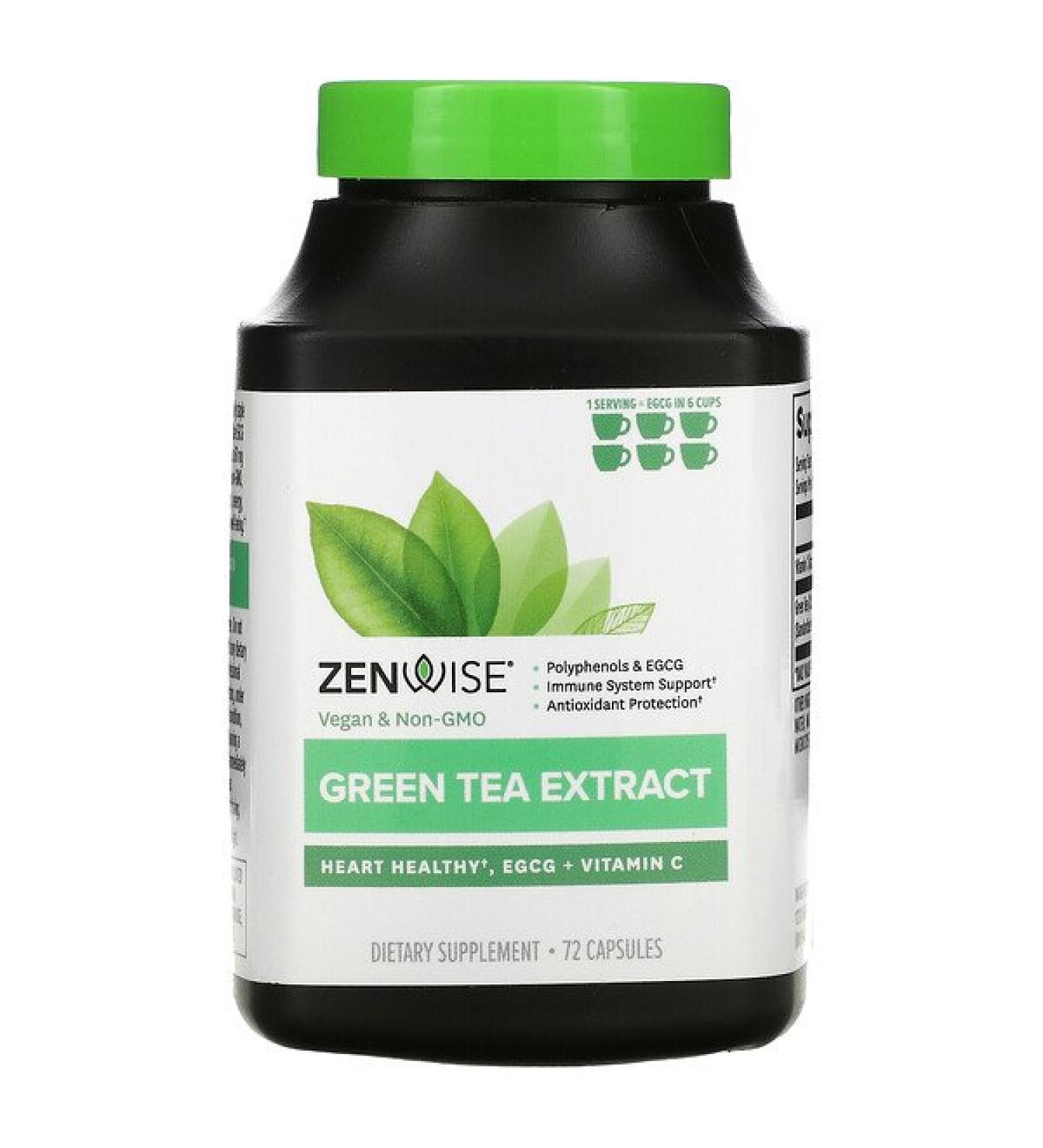 Zenwise Health Green Tea Extract 72 Capsules