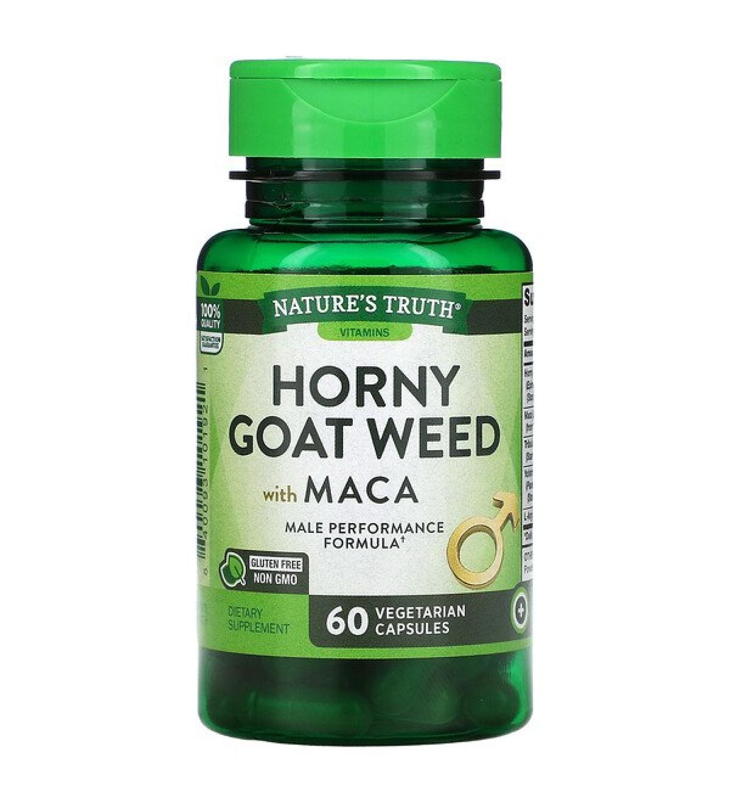 Nature's Truth Horny Goat Weed with Maca 60 Vegetarian Capsules