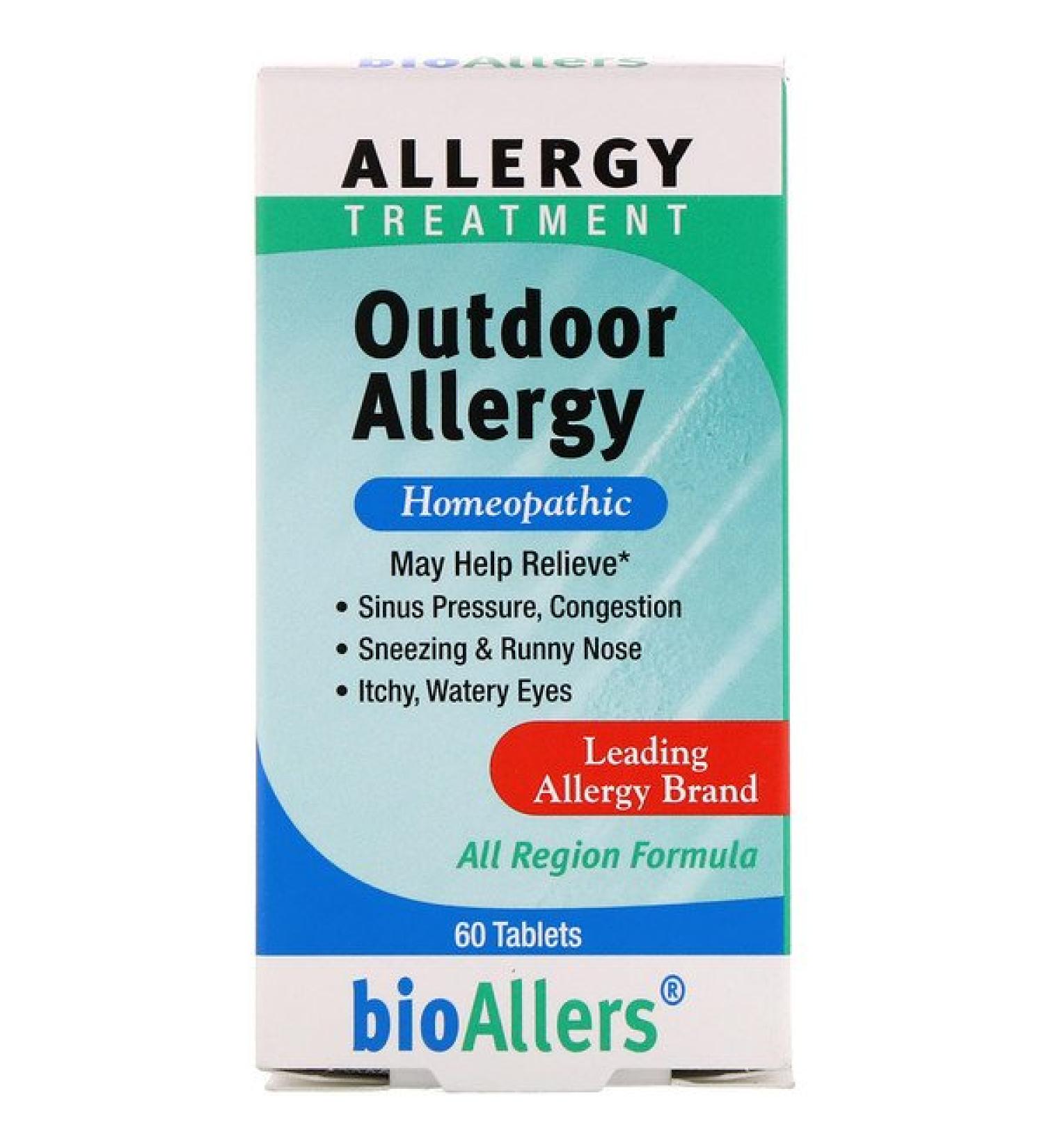 NatraBio BioAllers Allergy Treatment Outdoor Allergy 60 Tablets