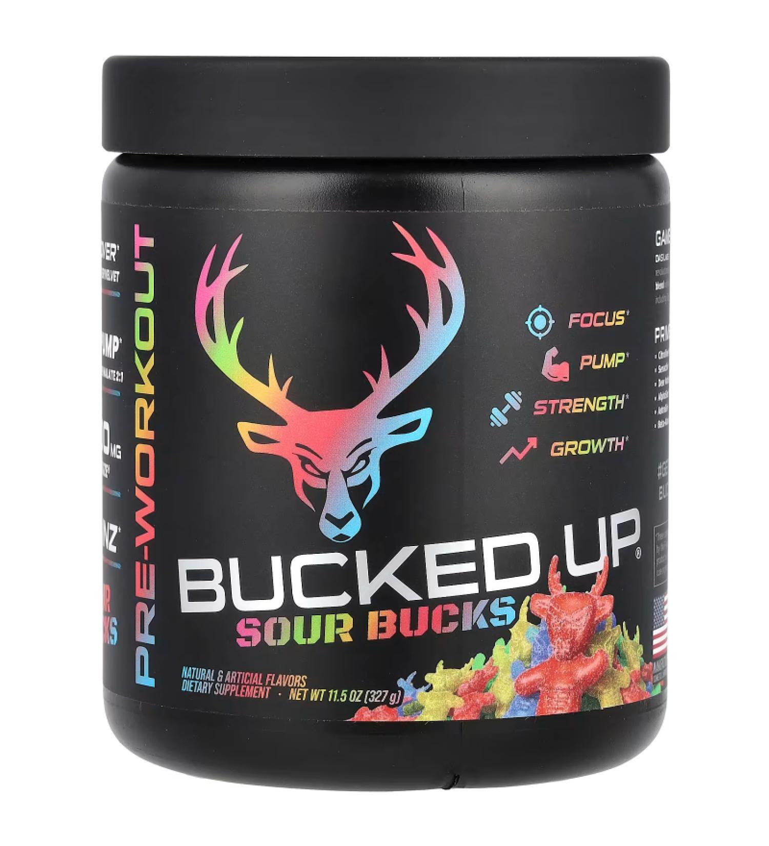 Bucked Up Pre-Workout - Sour Gummy Candy - 11.5 Oz. - Buy Online on GoSupps.com