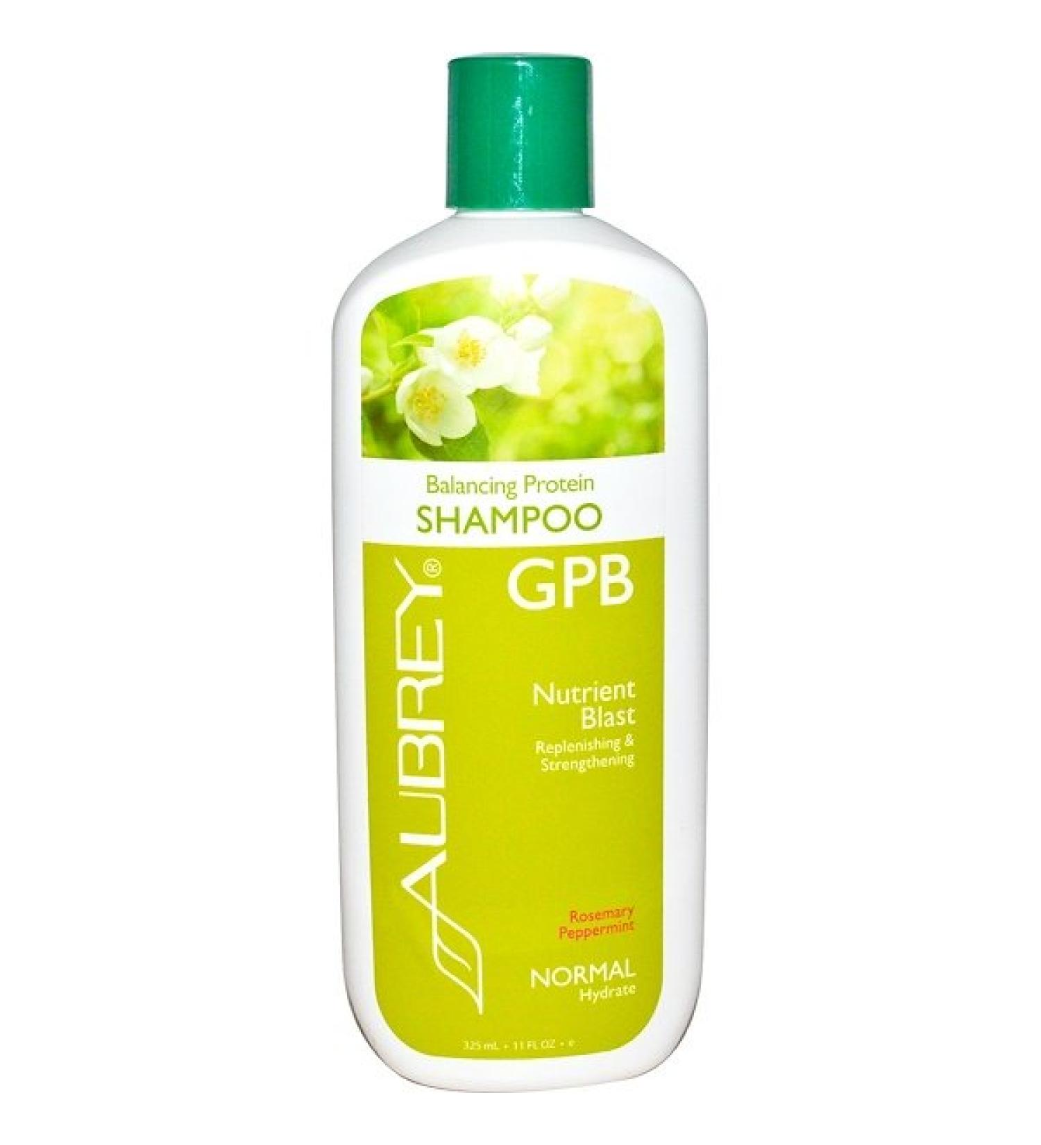Aubrey Organics GPB Balancing Protein Shampoo Rosemary Peppermint Normal 11 fl oz (325 ml)