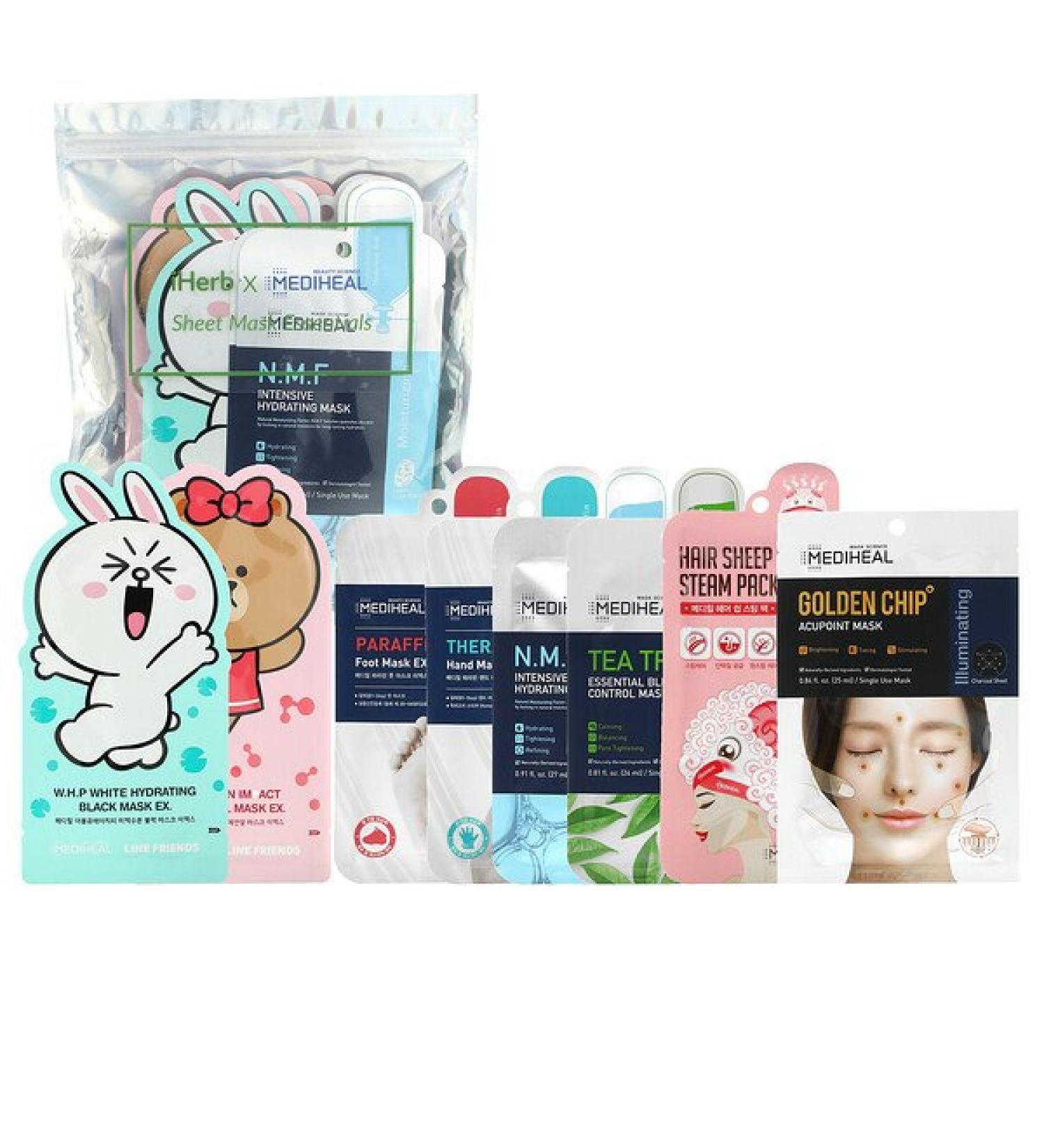 Shop Mediheal Sheet Beauty Mask Essentials - 8 Hydrating Masks for Radiant Skin - Buy Online on GoSupps.com