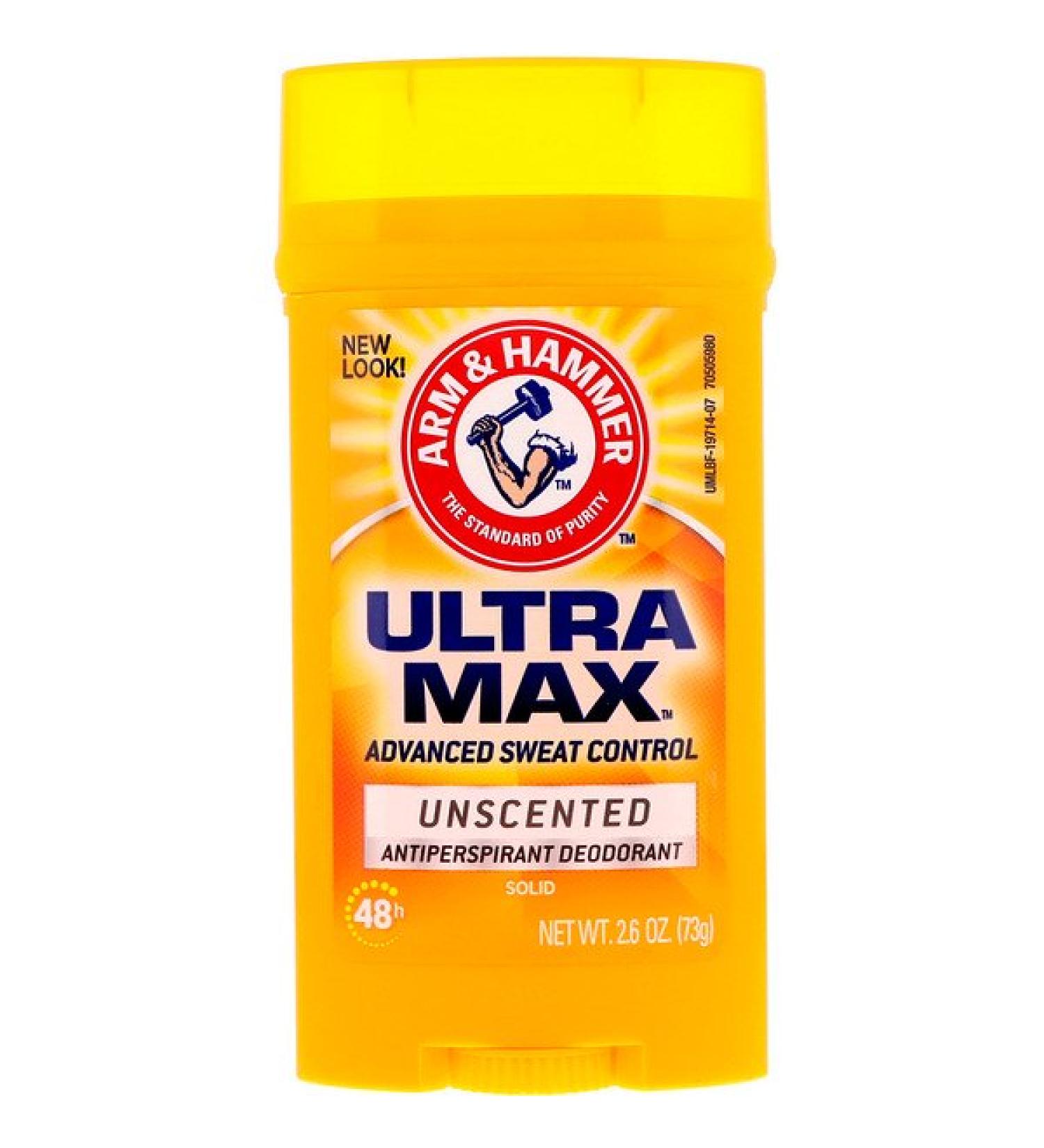 Arm & Hammer UltraMax Solid Antiperspirant Deodorant for Men Unscented 2.6 oz (73 g)