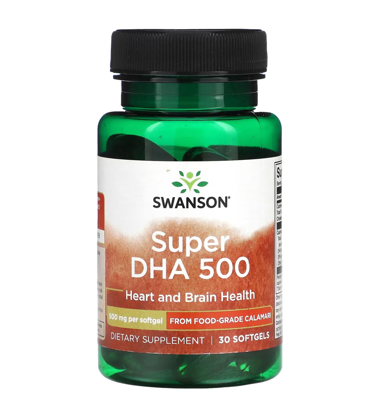 Swanson  Super DHA 500  500 mg   30 Softgels - Buy Online on GoSupps.com