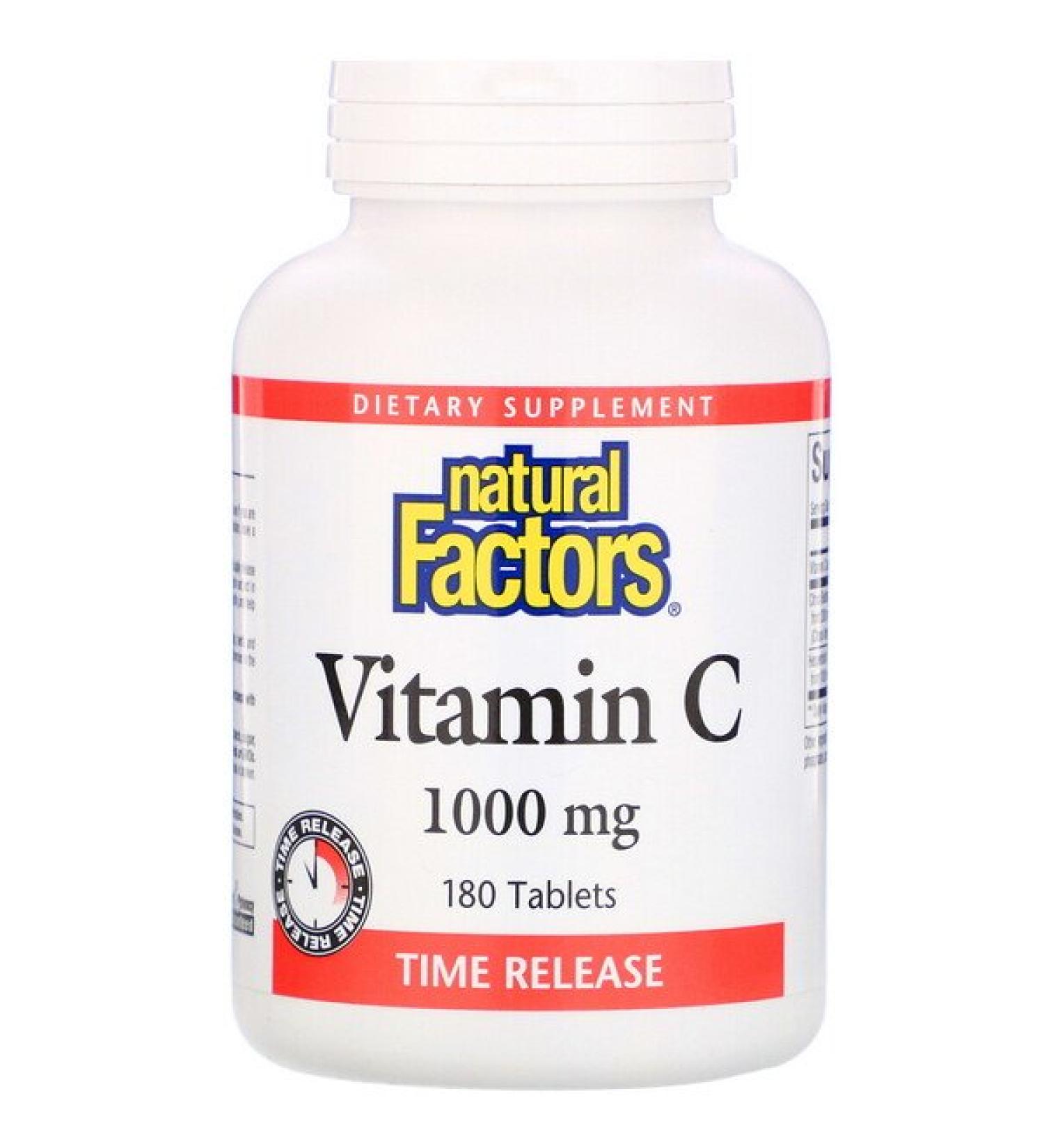 Natural Factors Vitamin C Time Release 1000 mg 180 Tablets