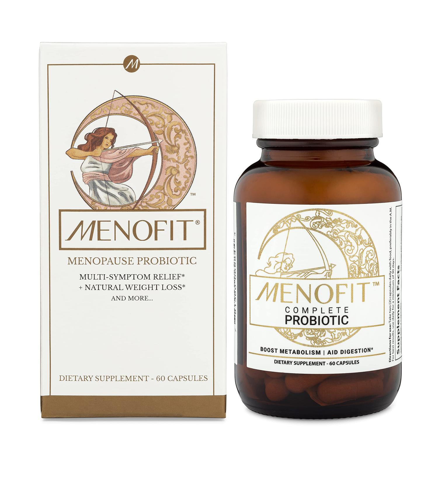 MenoFit - Natural Menopause Relief Supplements for Women - 60 Herbal Capsules with Probiotics - Buy Online on GoSupps.com