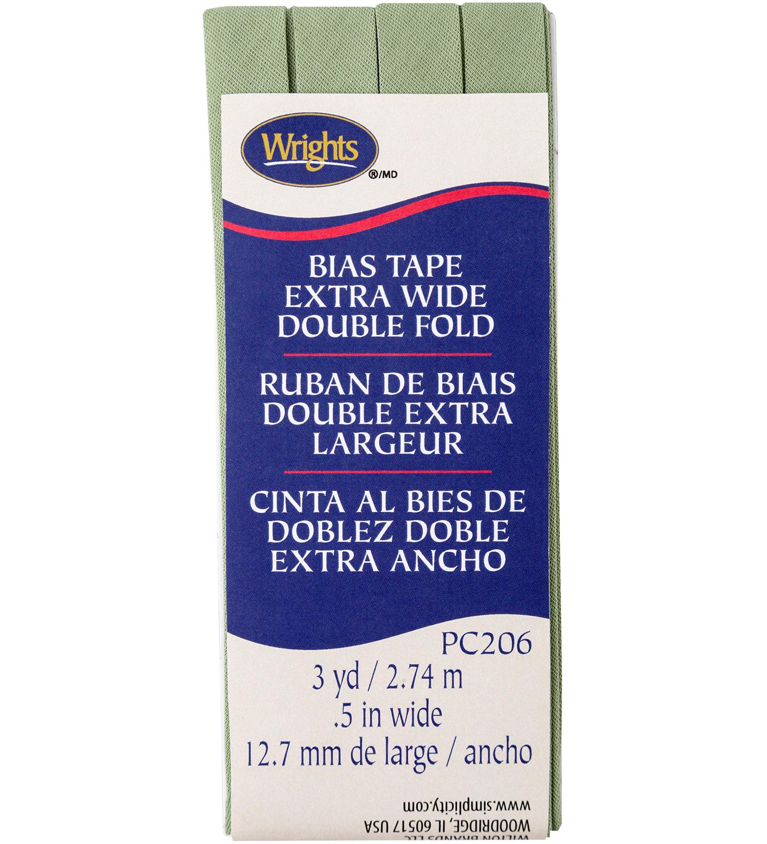 Wrights Sage Double Fold Bias Tape 1/2 X3yd