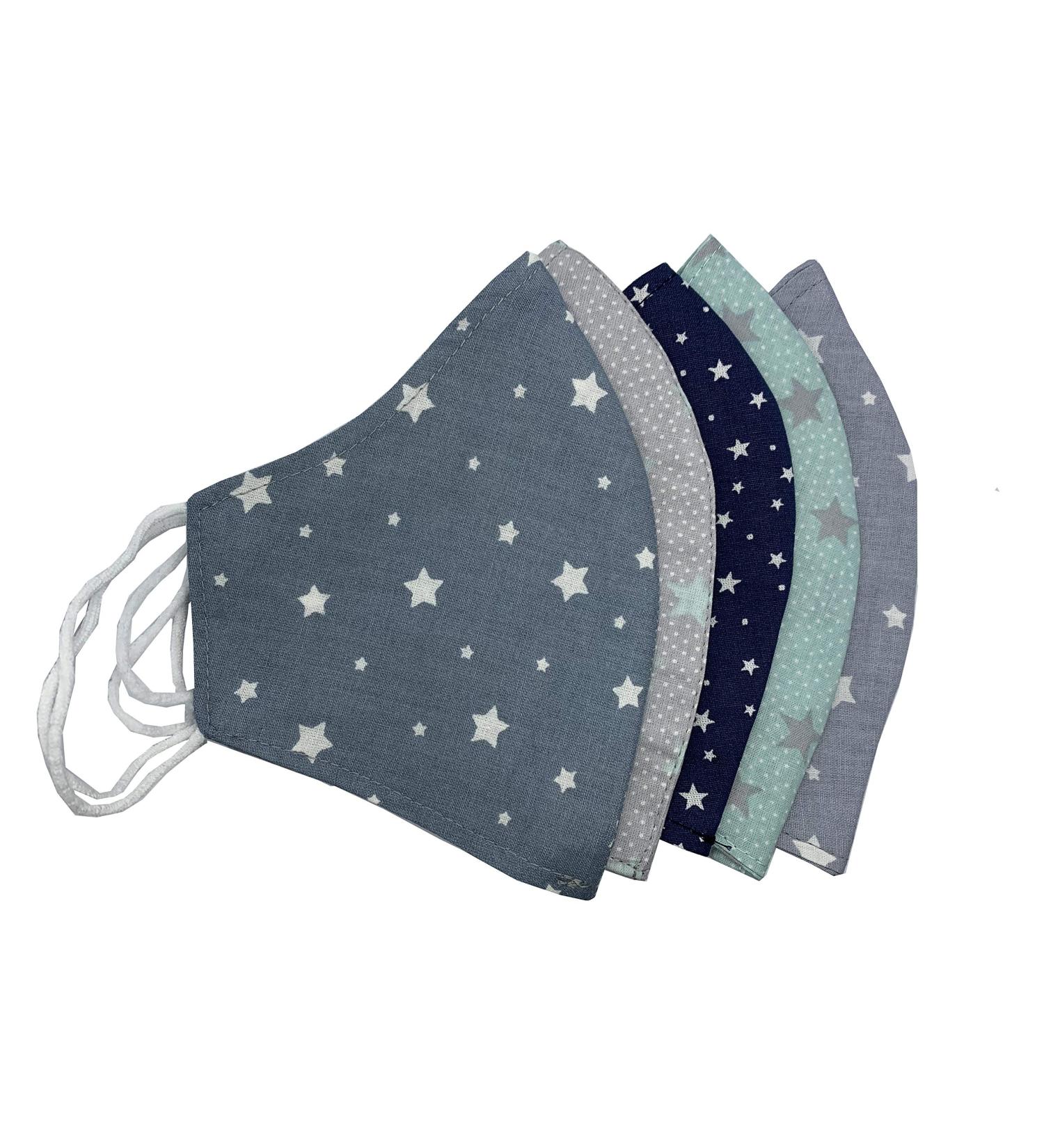 Alpine fairytale makeshift mask washable 100% cotton - mouth and nose protection 2-ply - OEKO-TEX Standard 100 5x star pack