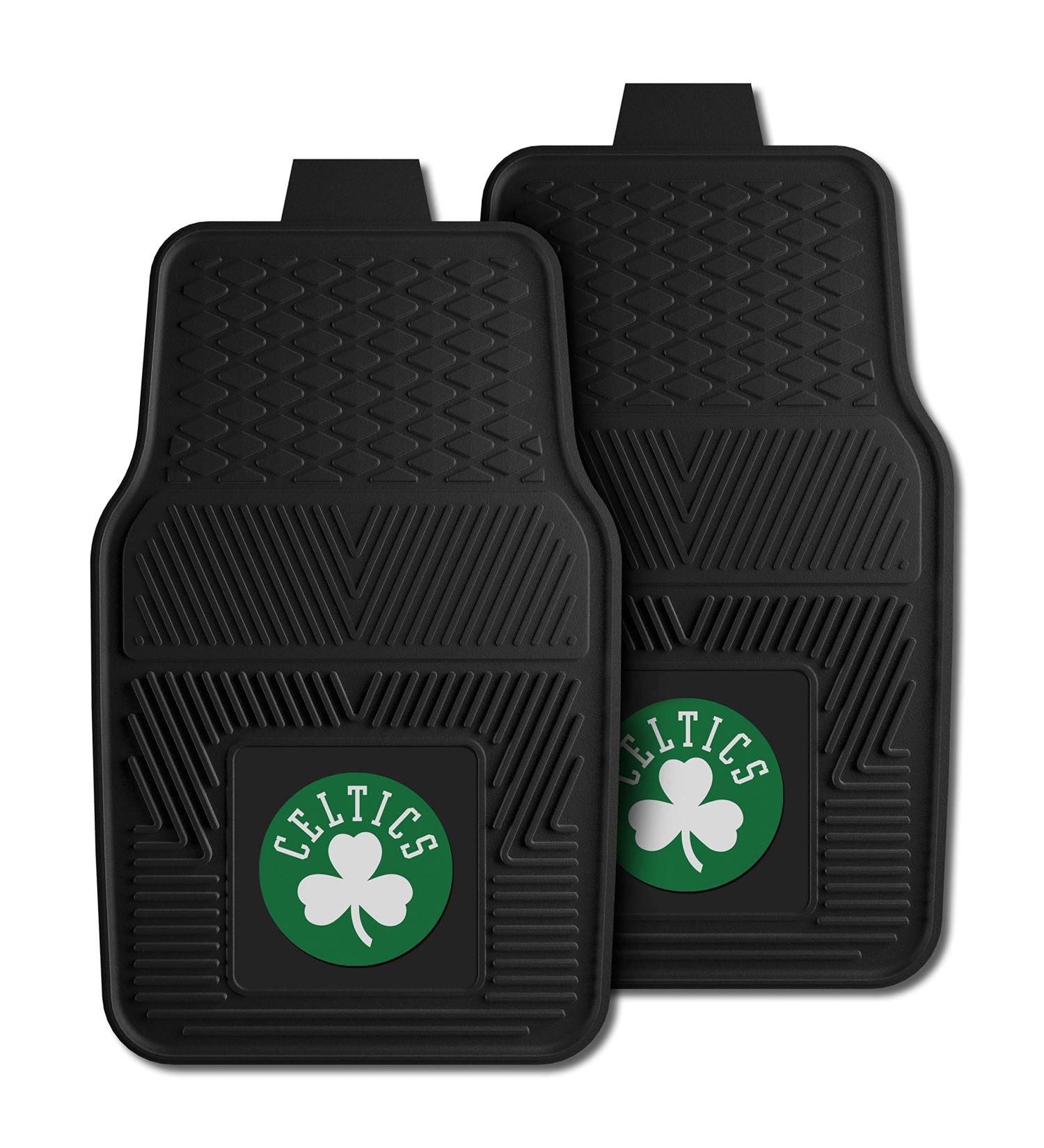 FANMATS NBA Unisex-Adult Heavy Duty Car Mat Set - 2 Pieces Boston Celtics One Size Team Color
