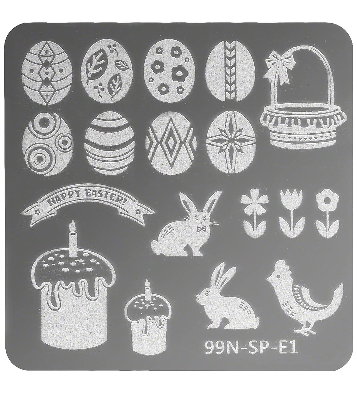 99nails Stamping Plate Special - Easter Egg Design for Creative Nail Art | International Shipping Available - Buy Online on GoSupps.com