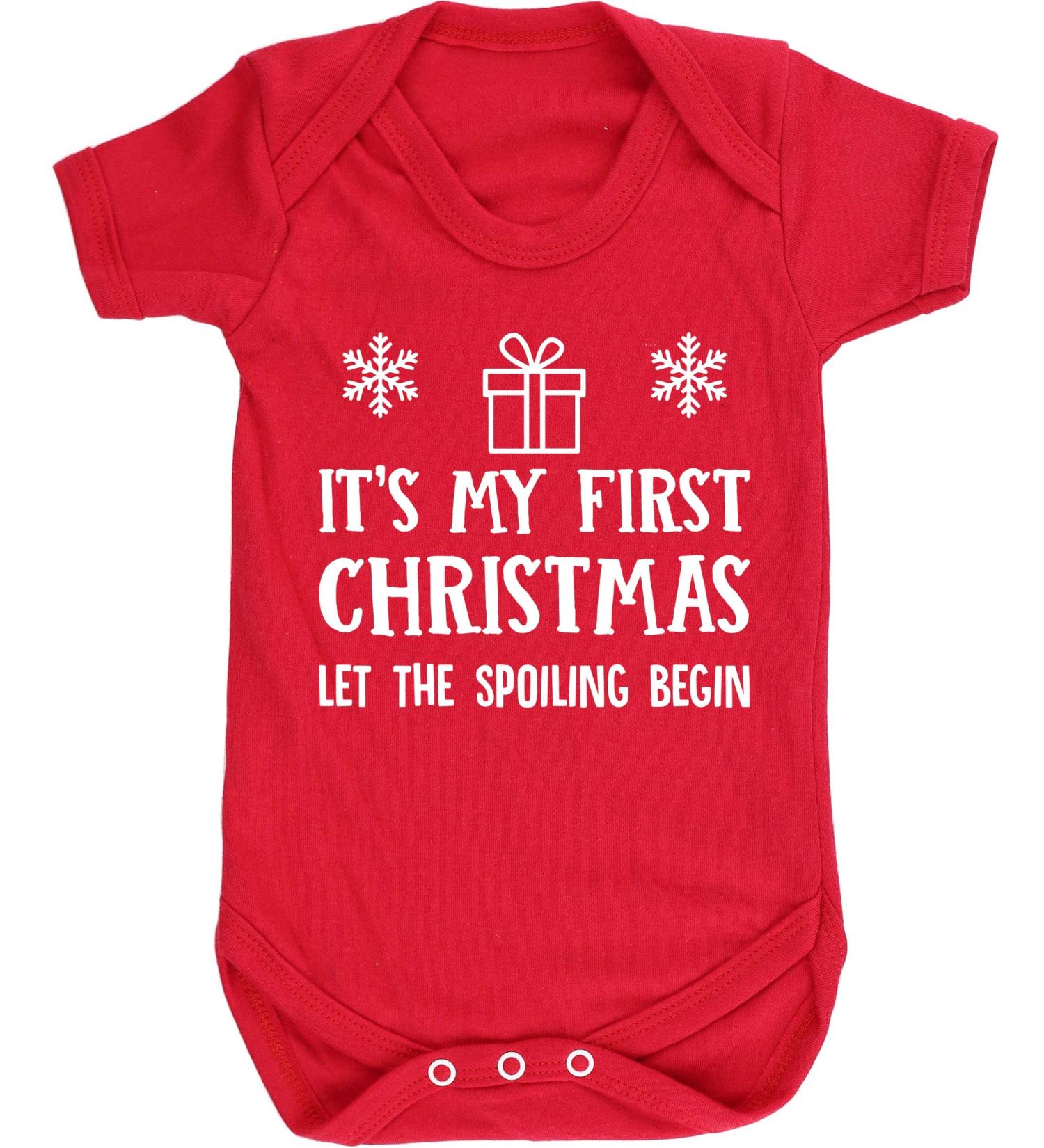 Hippowarehouse It's my first christmas let the spoiling begin baby vest bodysuit (short sleeve) boys girls
