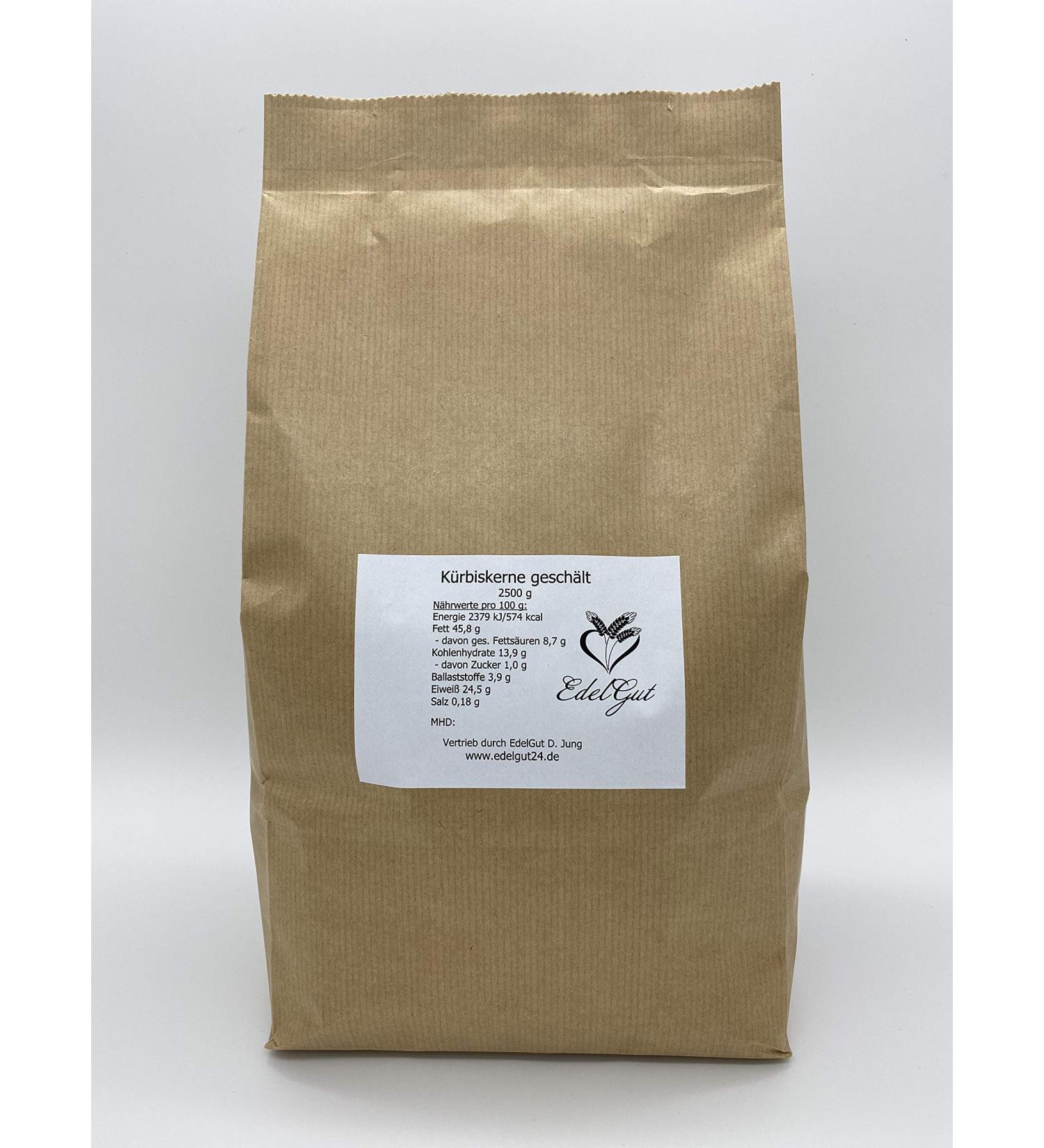 Buy 2.5 kg Pumpkin Seeds - Natural Peeled Vegan Baker Quality - 2500 g for Cooking & Baking - Fast International Shipping - Buy Online on GoSupps.com