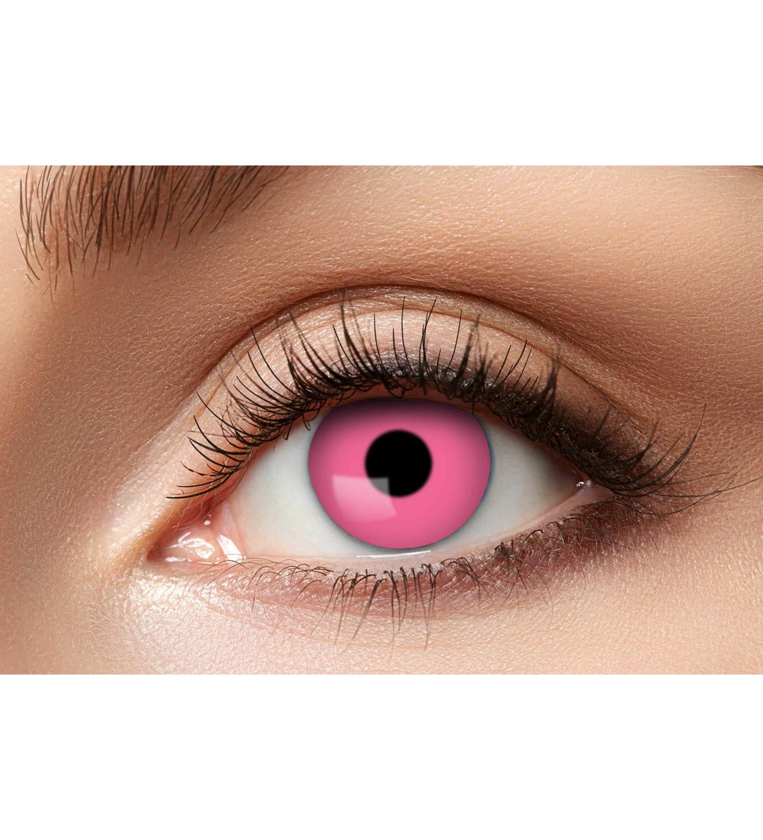 Buy Eyecatcher 84063141-625 Pink Colored Contact Lenses - 12 Month Wear for Carnival Mardi Gras & Halloween - Buy Online on GoSupps.com