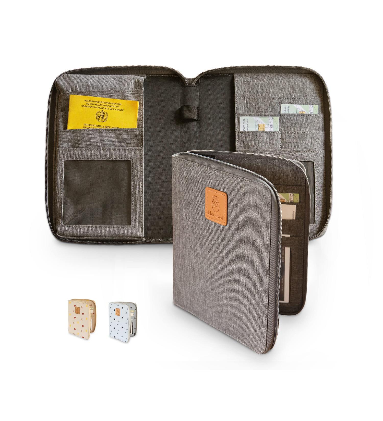 Ehrenkind Maternity Pass Cover | Mother-Child Pass Cover | U-Booklet Bag | Vaccination Record Cover in Gray - Shop Now for International Shipping! - Buy Online on GoSupps.com