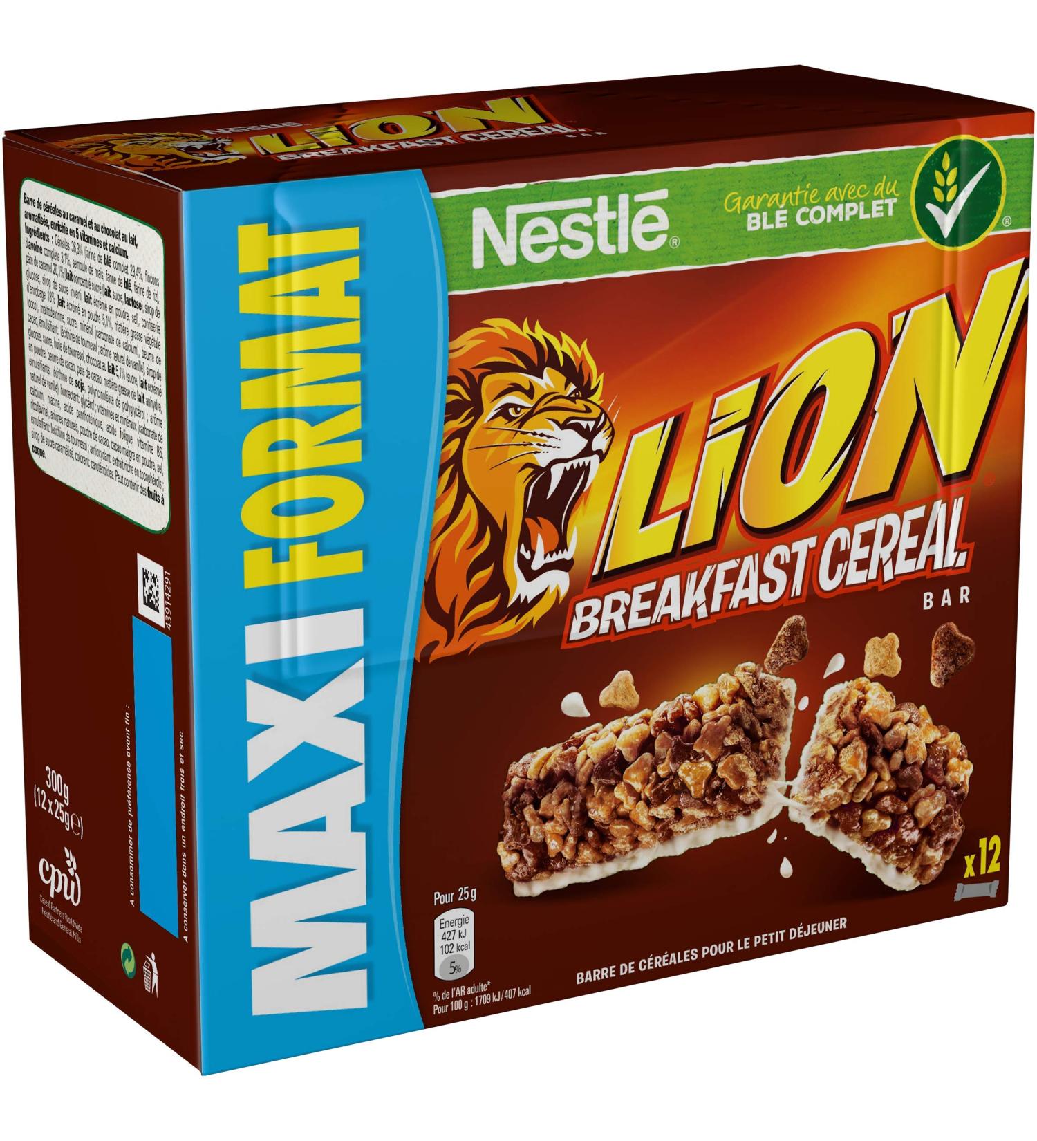 Nestl Lion Cereal Bars 12 bars of 25g 300g - Buy Online on GoSupps.com
