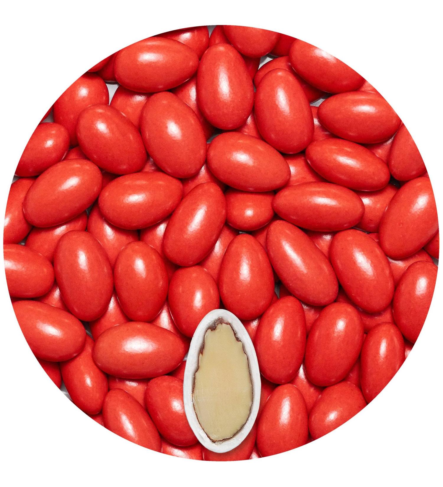 EinsSein 0 5kg Sugared Almonds Baptism Colorato red Glossy Sugar Sweets Almond Dragees Baptism dragee Cake Balls Candy Coated Sweet for Weddings Favours Gift Box sugred fillers Chocolate Chocolates - Buy Online on GoSupps.com