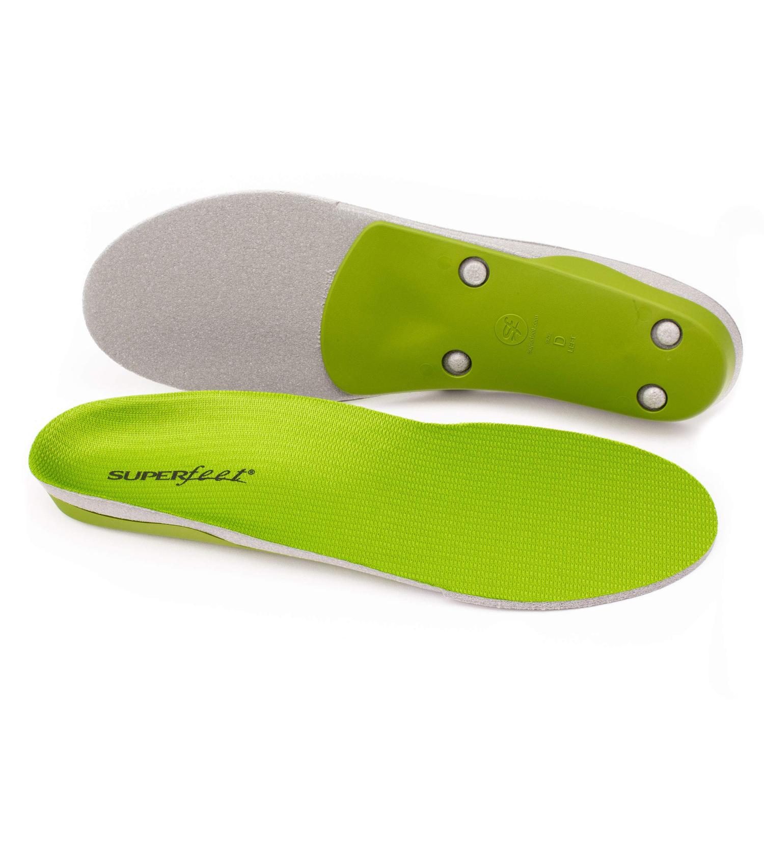 Superfeet GREEN High Arch Orthotic Support Insoles - Men 9.5-11/Women 10.5-12 (Cut-To-Fit) - Buy Online on GoSupps.com