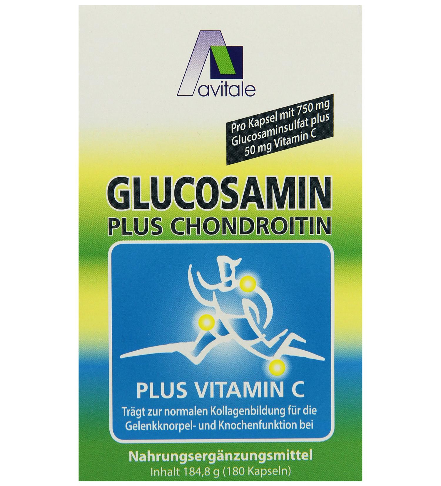 Avitale Glucosamine 750 mg + Chondroitin 100 mg Capsules - Joint Support Supplement 185 g - Buy Internationally - Buy Online on GoSupps.com