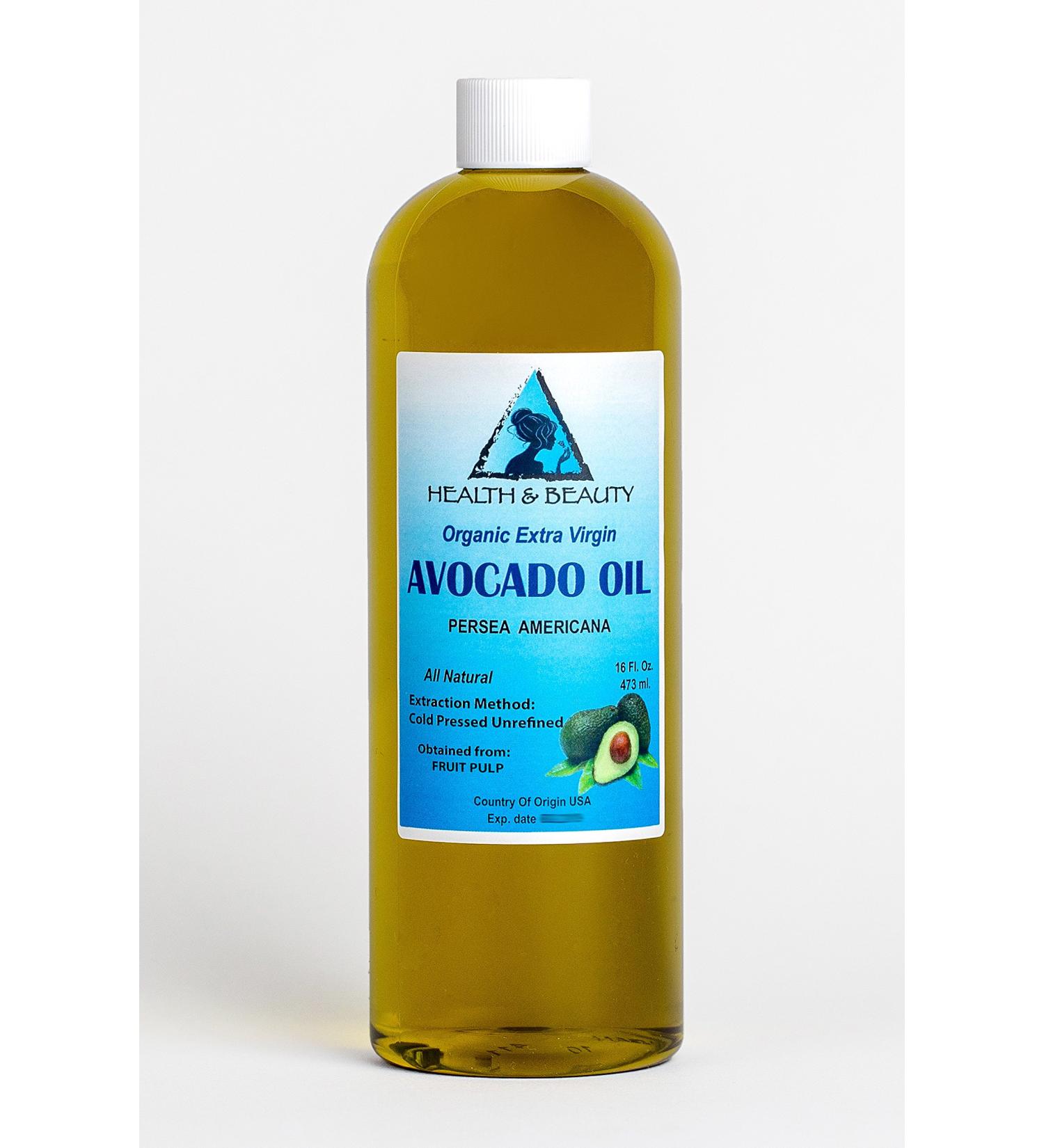Avocado Oil Extra Virgin Organic Unrefined Cold Pressed Raw Premium Quality Natural Pure 32 oz 946 ml - Buy Online on GoSupps.com