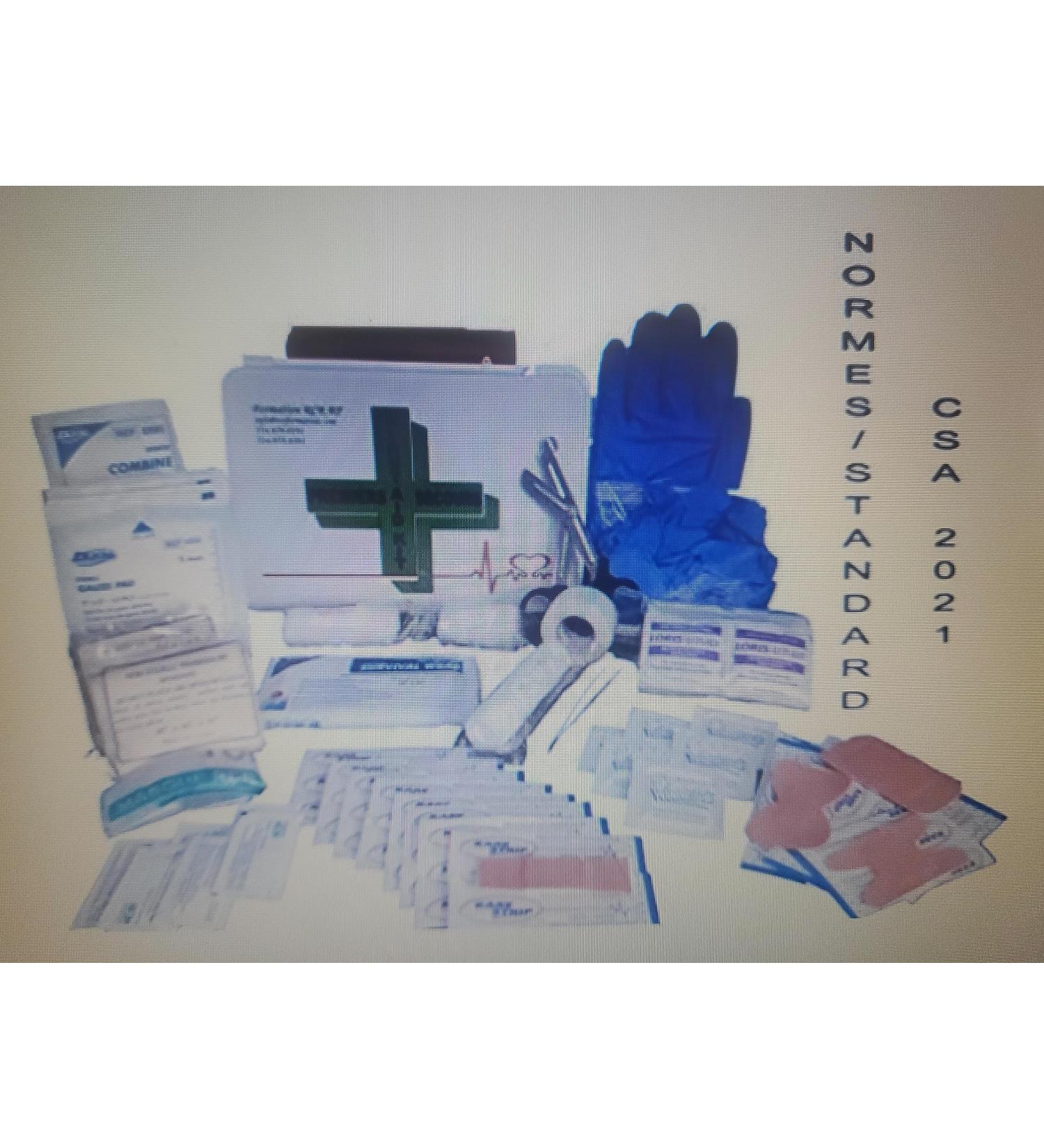 TROUSSES DE PREMIERS SOINS CNESST CSA Z1220-17 RISQUE FAIBLE 1 A 25 EMPLOYES