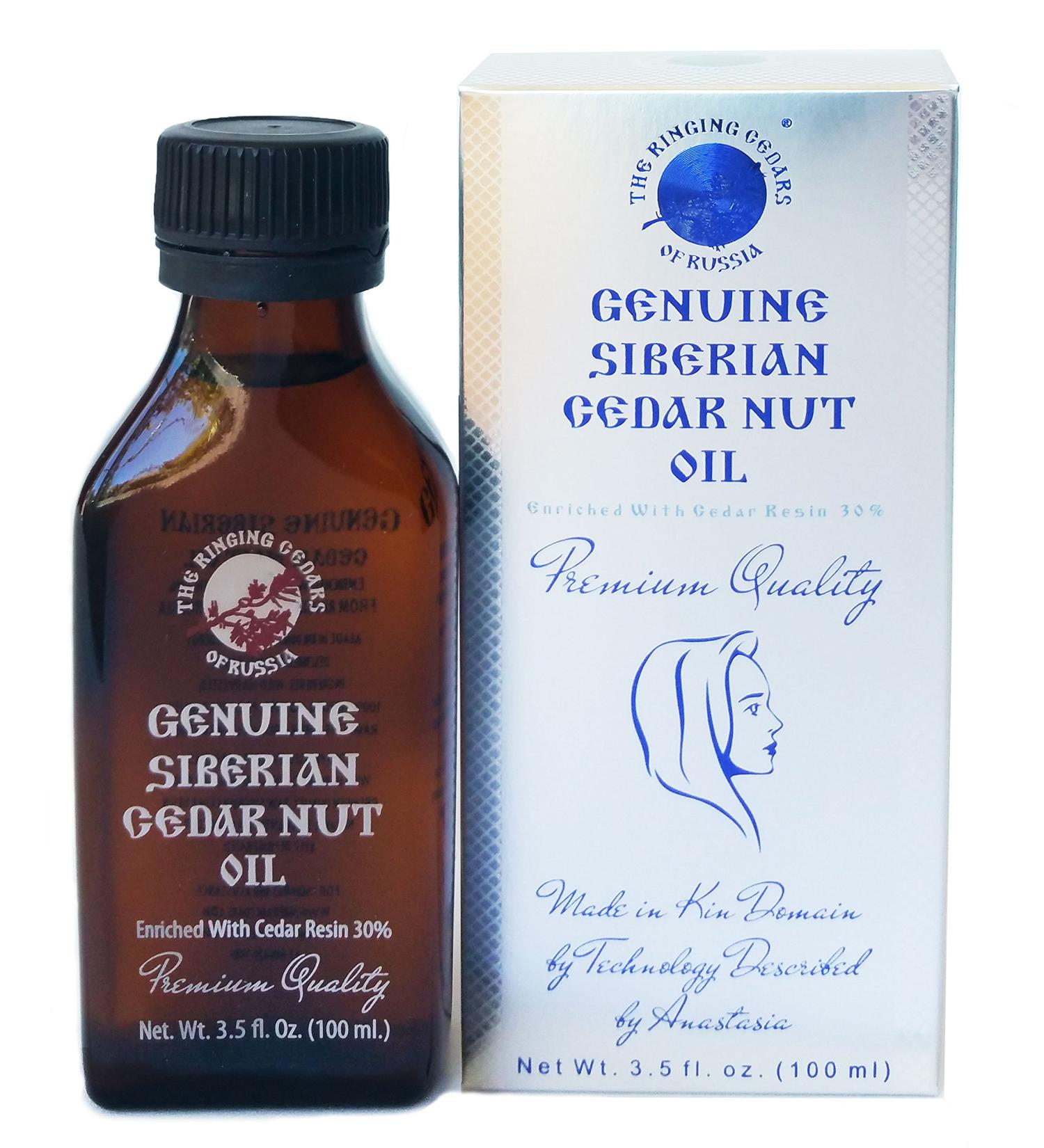 Premium Siberian Cedar Nut Oil - Cold Pressed 100ml | Enriched with Cedar Resin | Authentic Russian Oil from Kins Eco-Settlement - Buy Online on GoSupps.com