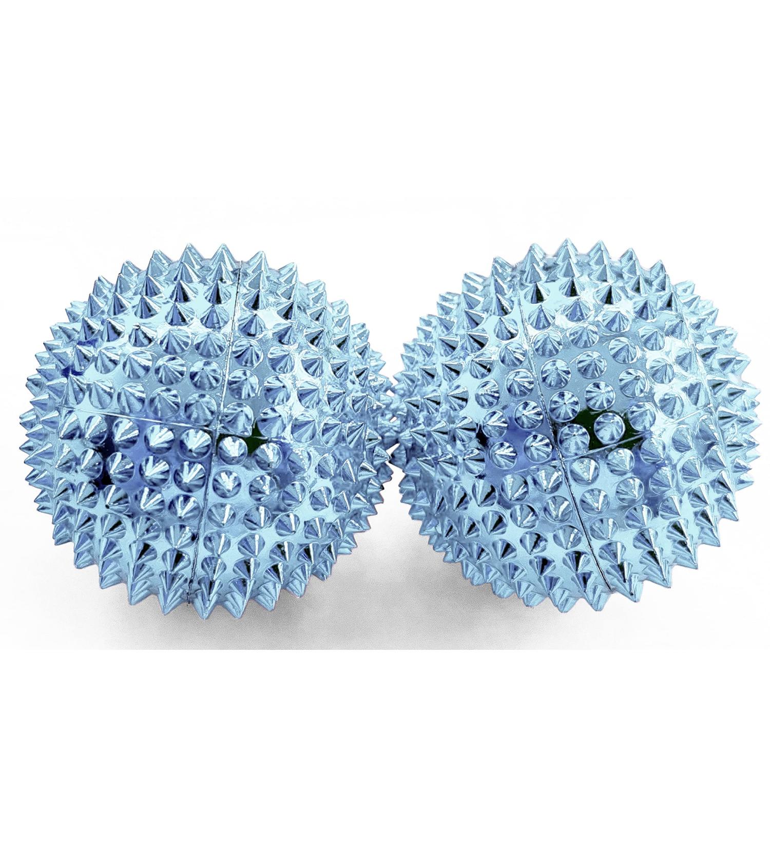 2x DBT Skills Hedgehog Ball - Magnetic Acupressure Stress Relief & Massage Ball | Light Blue | Enhance Mobility Concentration & Tension Relief (47mm) - Buy Online on GoSupps.com
