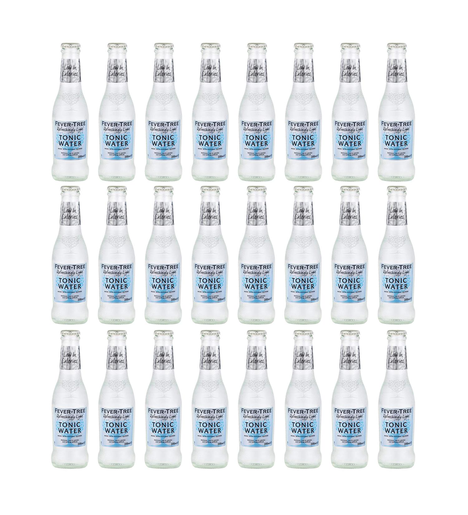 Fever-Tree Naturally Light Indian Tonic Water 24 Pack - Refreshing Lemon Flavor 200ml Bottles - Ideal for Cocktails & Mixers - International Shipping Available - Buy Online on GoSupps.com