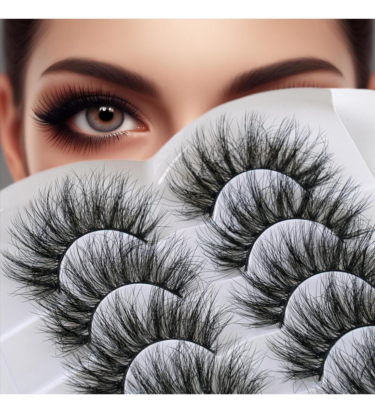 CHUN-YAN 18mm Wispy Mink Lashes - 8D Faux Mink Volume Lashes - 7 Pairs Pack - Buy Online on GoSupps.com