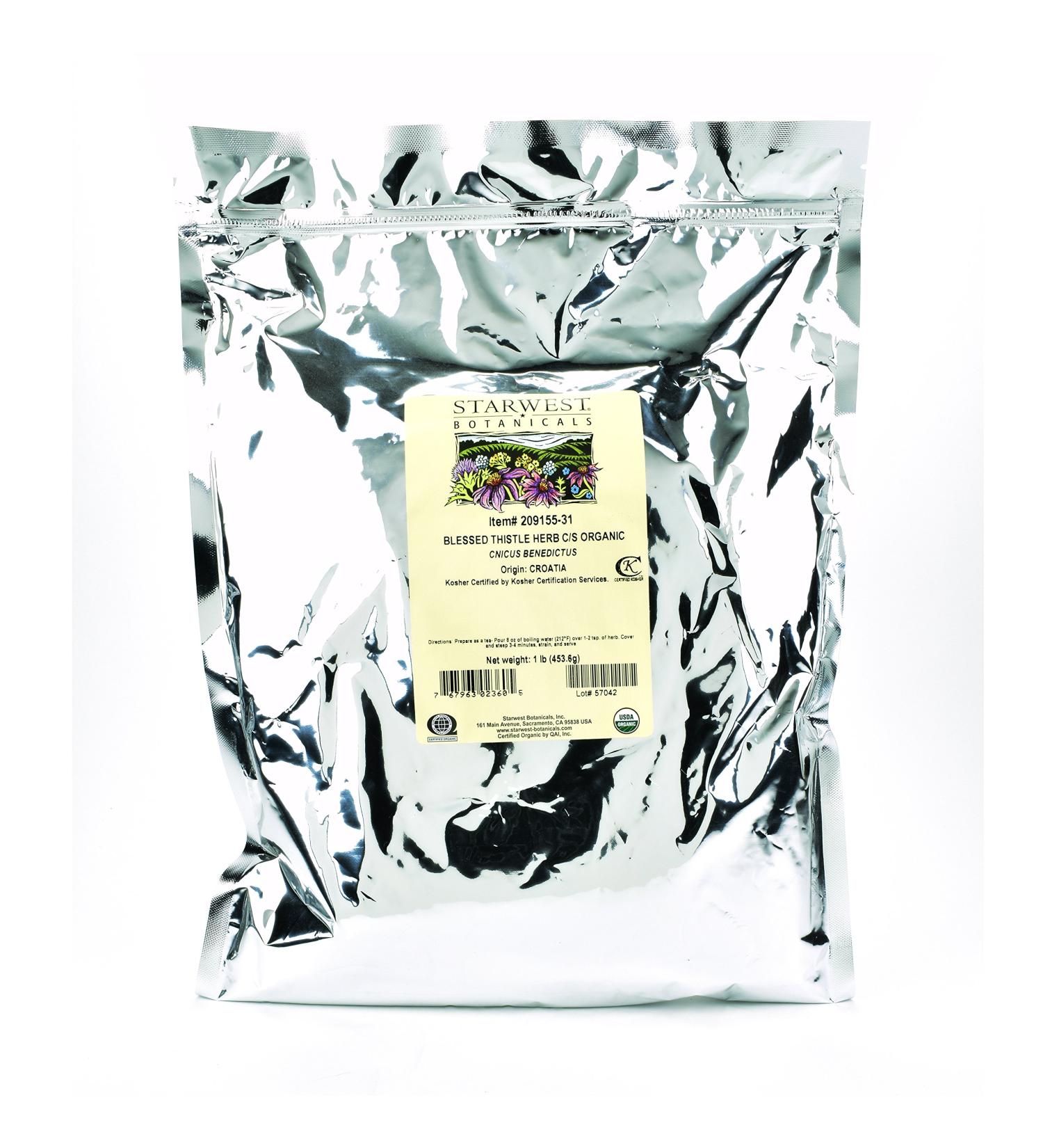 Starwest Botanicals Organic Blessed Thistle Herb C/S 1 Pound