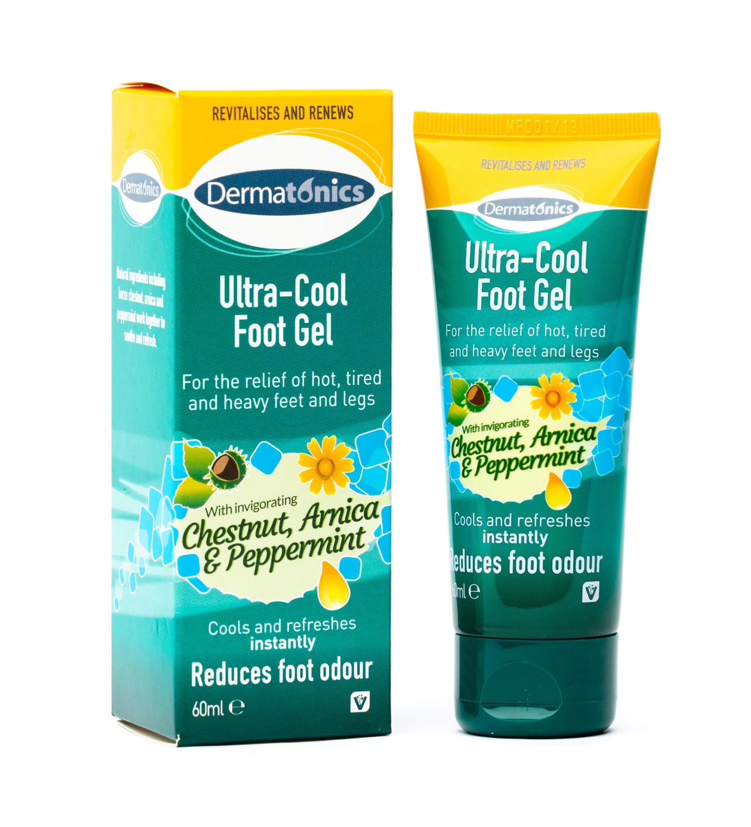 Buy Dermatonics Ultra Cool Foot Gel 60ml - Relieve Hot Legs & Feet | International Shipping Available - Buy Online on GoSupps.com