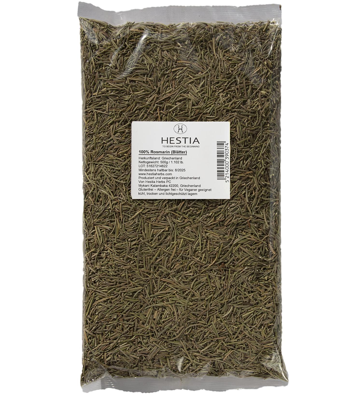 Buy Hestia Herbs Greek Dried Rosemary 500g | Allergen-Free Vegan & GMO-Free | International Shipping Available - Buy Online on GoSupps.com