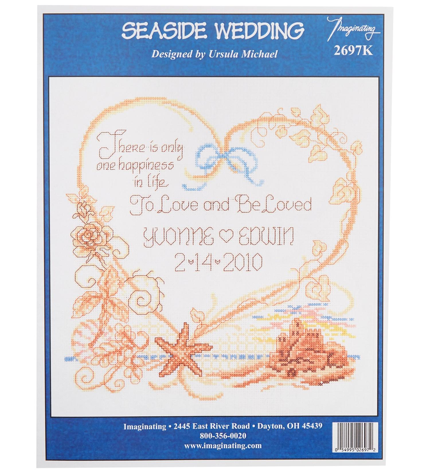 M & R Technologies Seaside Wedding Record Counted Cross Stitch