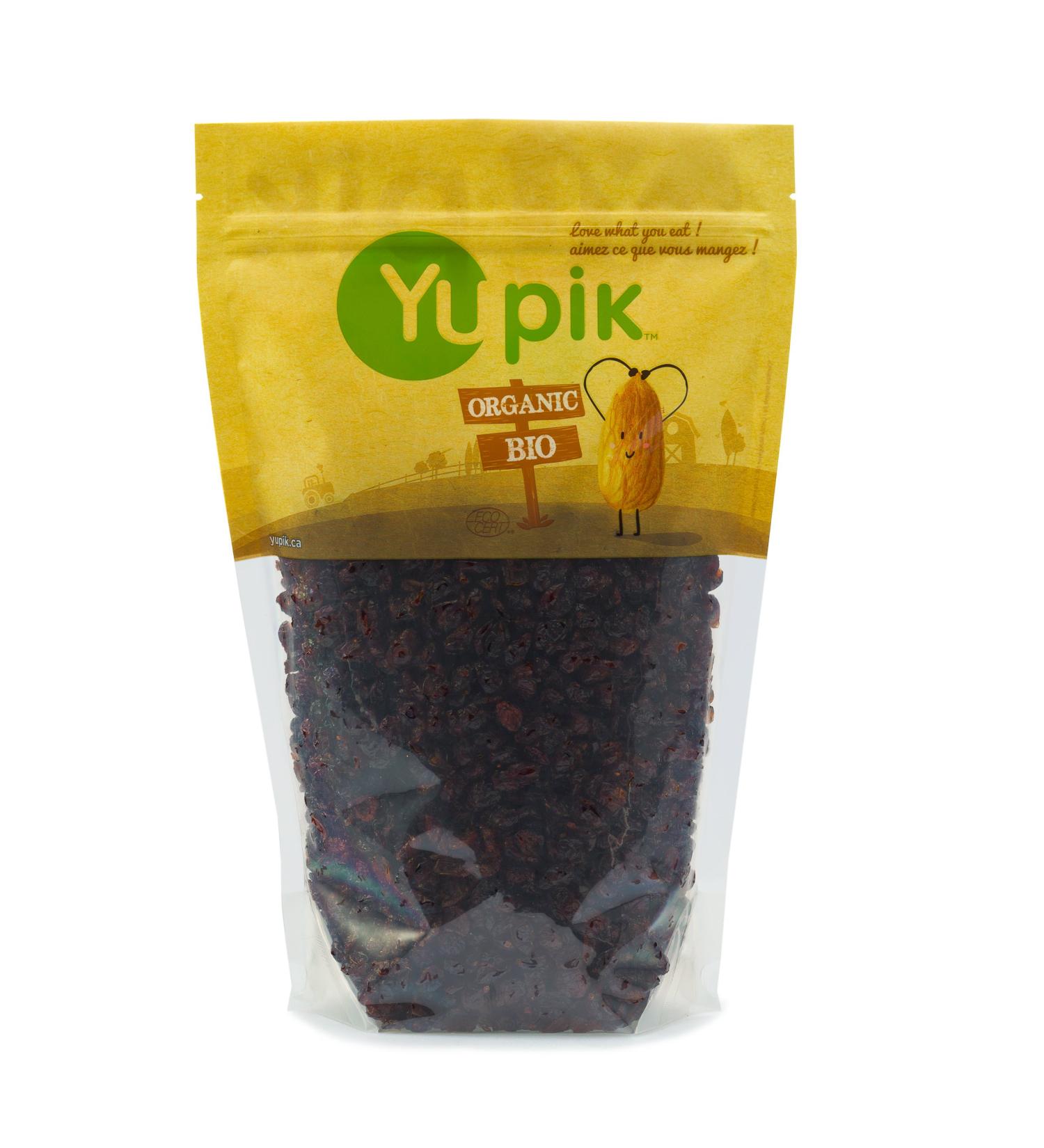 Yupik Organic Apple Juice Infused Dried Cranberries 2.2 lb - Non-GMO, Vegan, Gluten-Free - Buy Online on GoSupps.com