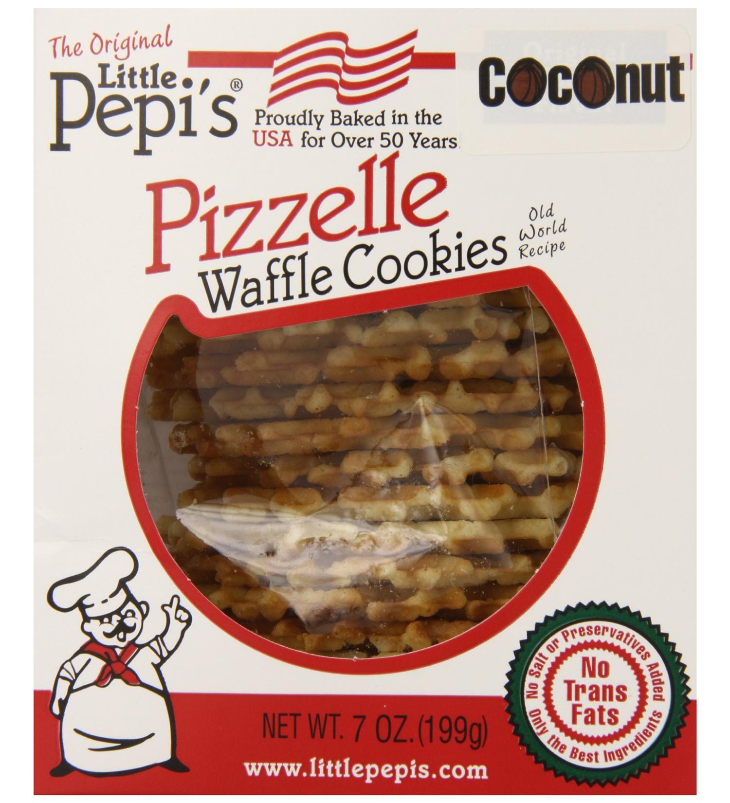 Little Pepi's Coconut Pizzelles - 7 Ounce Pack of 1 - Buy Online on GoSupps.com
