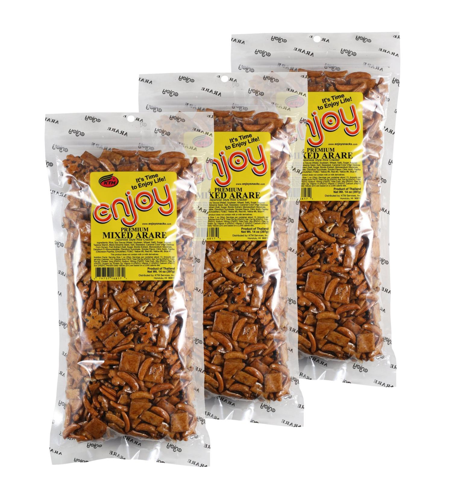 Premium Mixed ARARE 42 OZ Resealable Bag - 3 Pack | High-Quality Japanese Rice Crackers - Buy Online on GoSupps.com