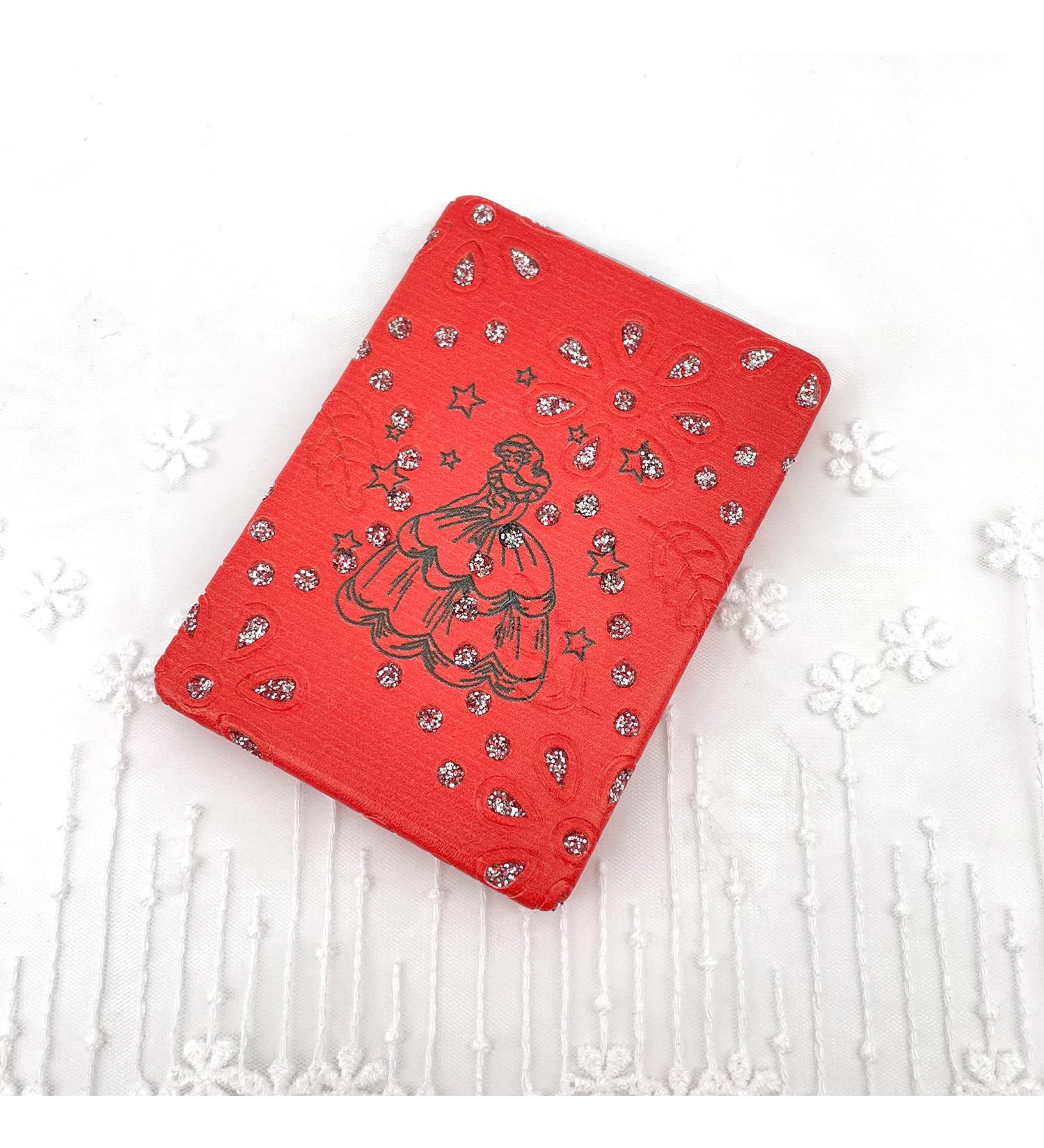 12 Pcs Quinceanera Bling Compact Mirror Set - Red Square Pu Leather Makeup Mirror for Sweet 15 Party Favors - Buy Online on GoSupps.com