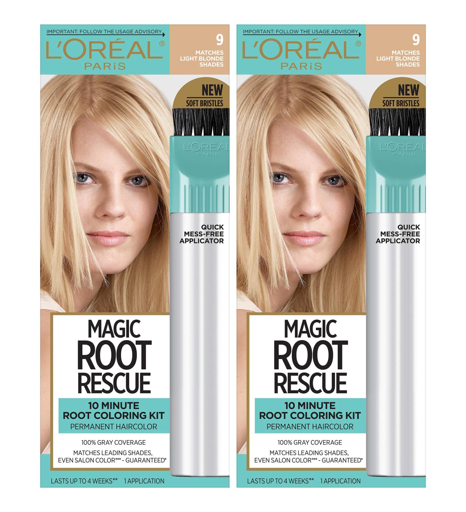 Root Rescue Light Blonde 9 - 2 Pack Hair Color Kit - Buy Online on GoSupps.com