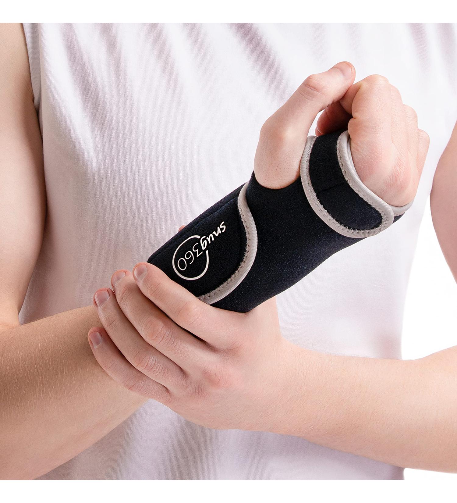 SNUG360 Adjustable Wrist Brace with Splint for Carpal Tunnel & Arthritis - Right Hand Support with Removable Aluminum Splint - Buy Online on GoSupps.com