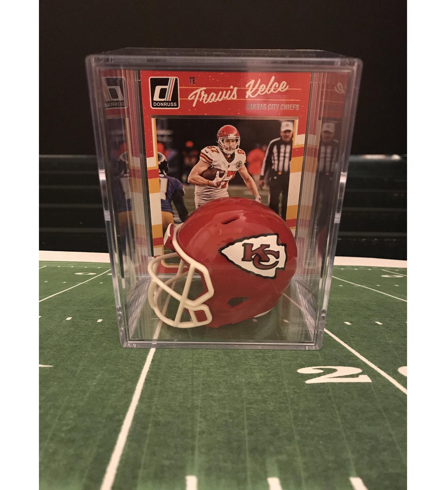 Kansas City Chiefs NFL Helmet Shadowbox w/Travis Kelce card